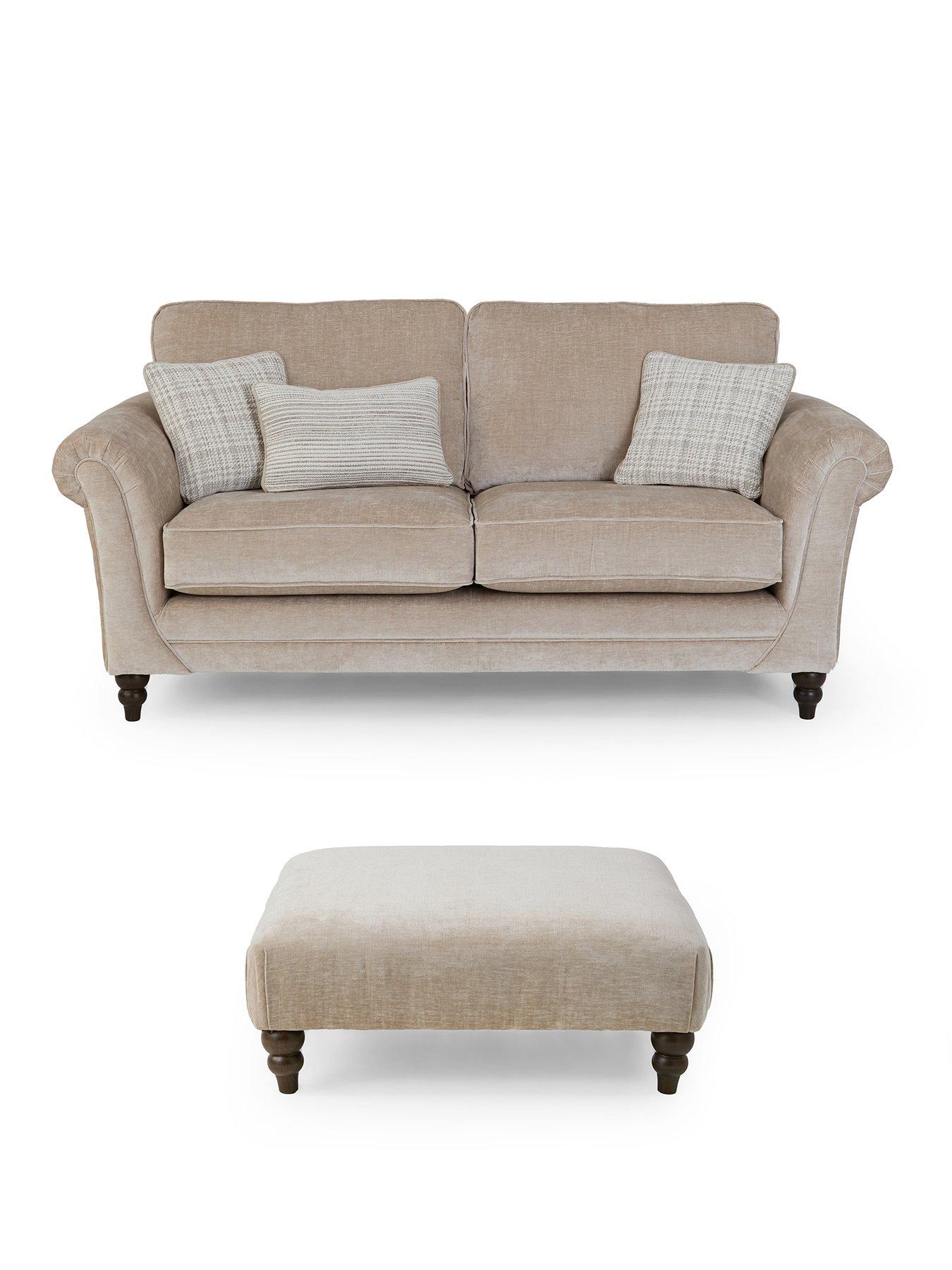 the-very-collection-highgate-3-seater-fabric-sofa-footstool-setstillFront