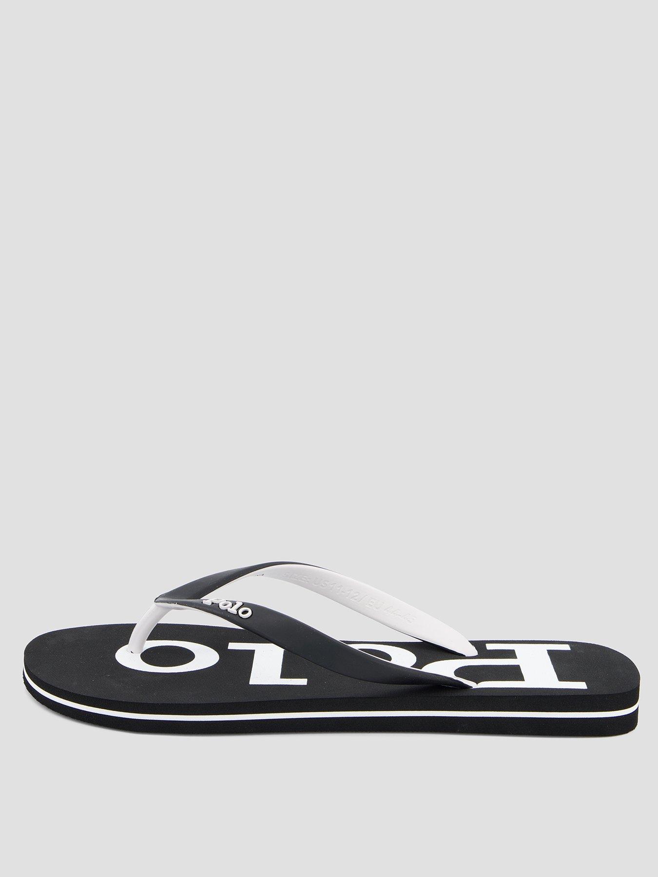 Image 2 of 7 of Polo Ralph Lauren Bolt Flip Flops - Black