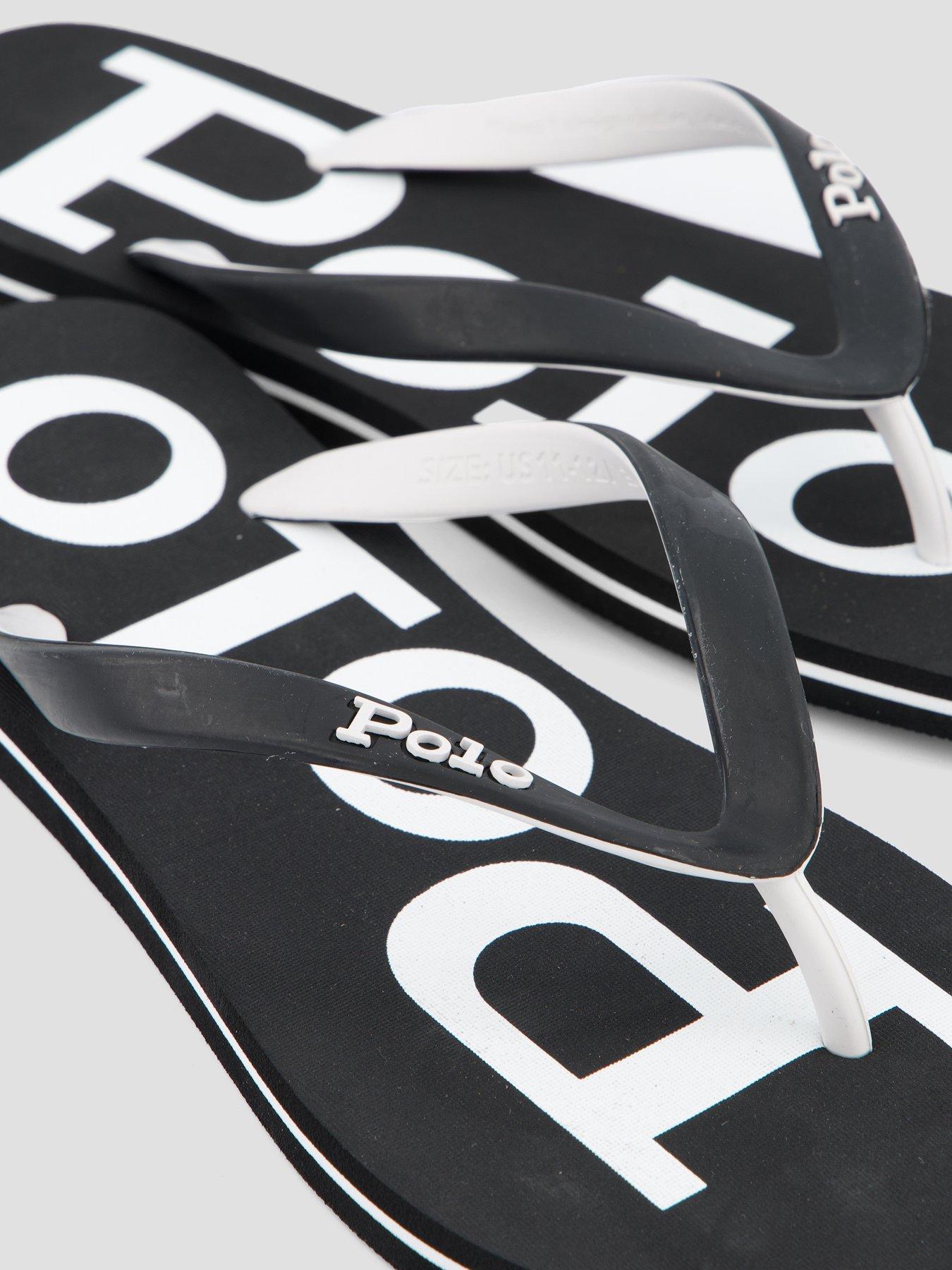 Image 5 of 7 of Polo Ralph Lauren Bolt Flip Flops - Black