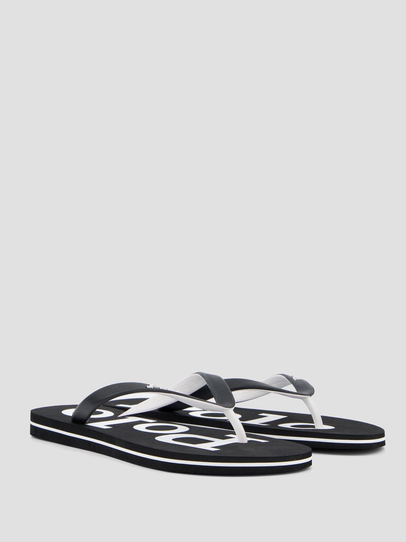 Image 6 of 7 of Polo Ralph Lauren Bolt Flip Flops - Black