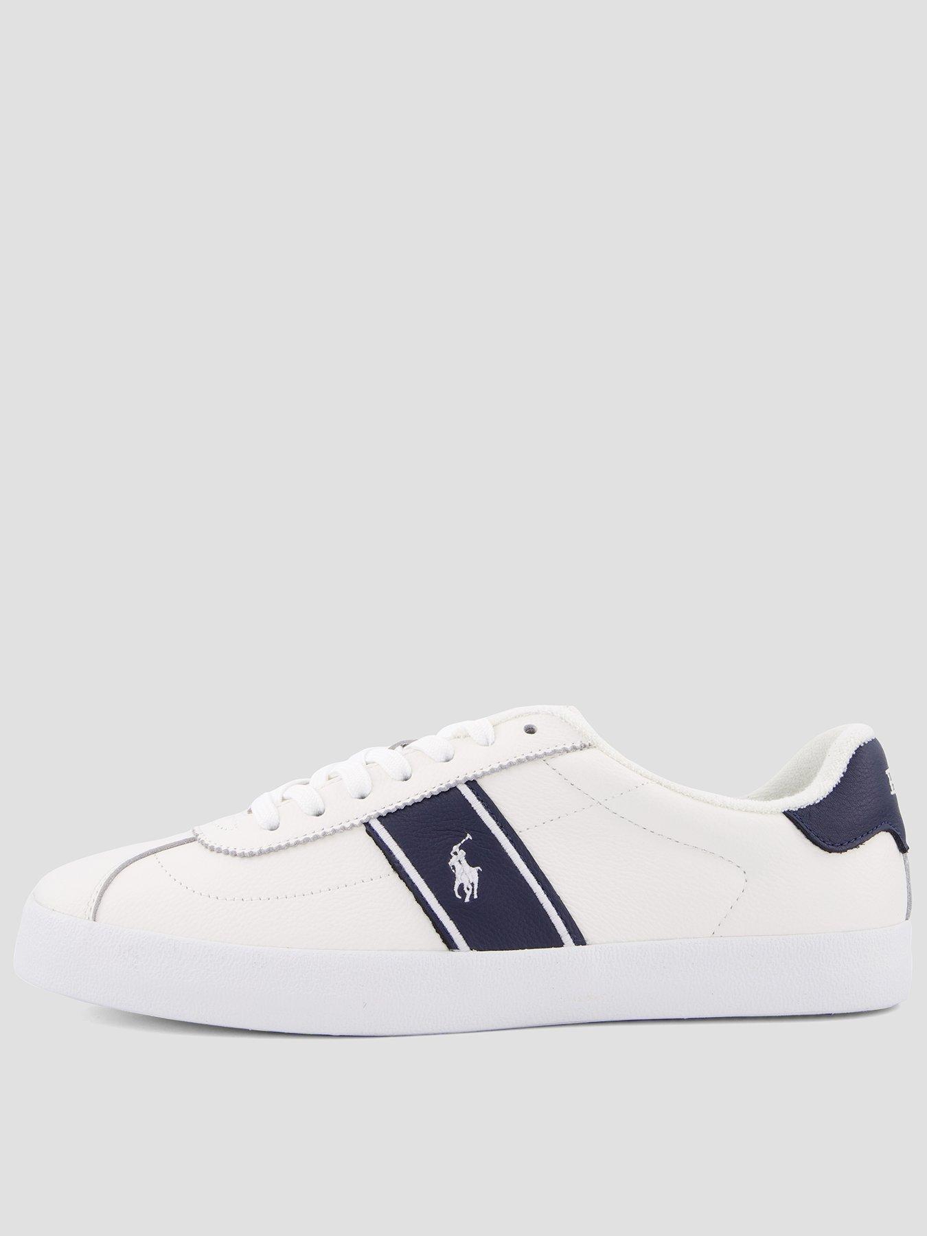Polo Ralph Lauren Court Vulc Leather/Suede Sneakers - Grey