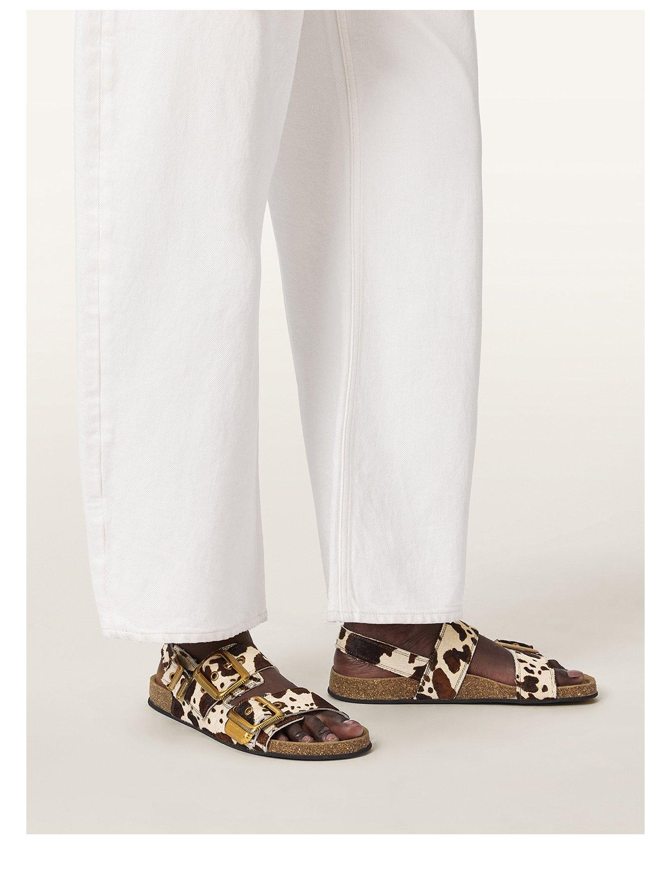 Image 2 of 5 of AllSaints Staffa Sandal - Brown Animal Print