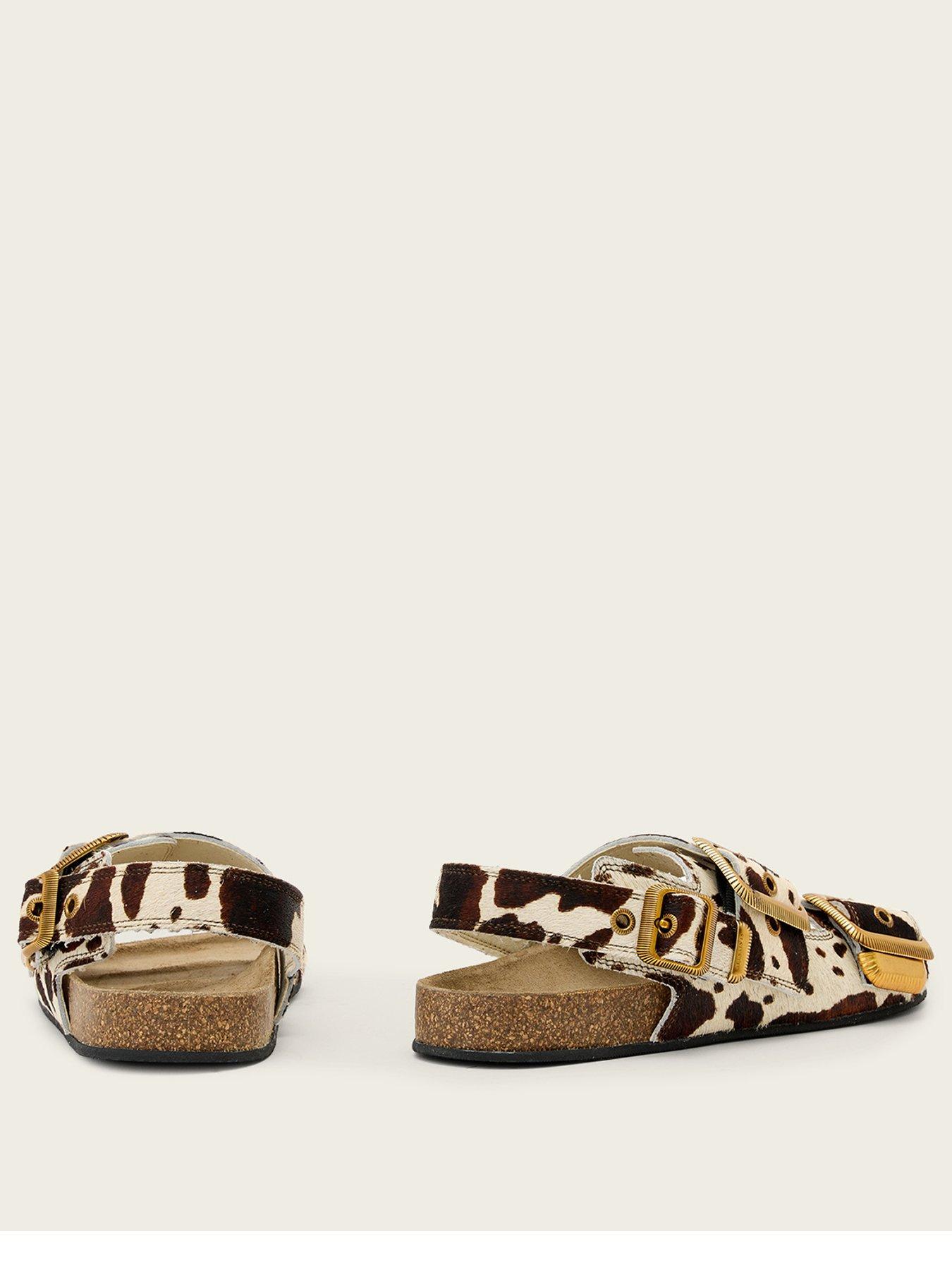 Image 3 of 5 of AllSaints Staffa Sandal - Brown Animal Print