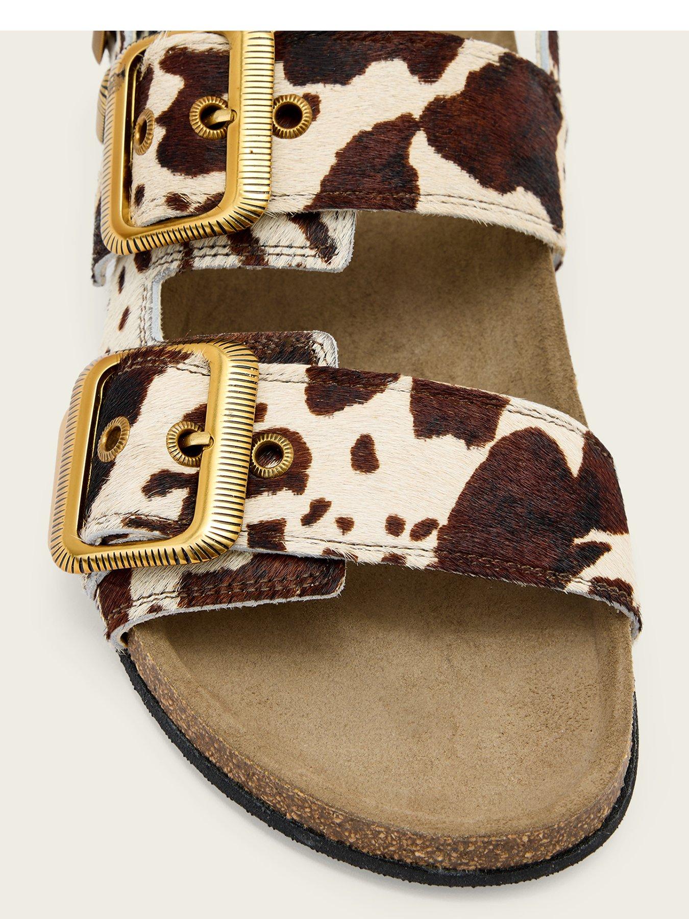 Image 4 of 5 of AllSaints Staffa Sandal - Brown Animal Print
