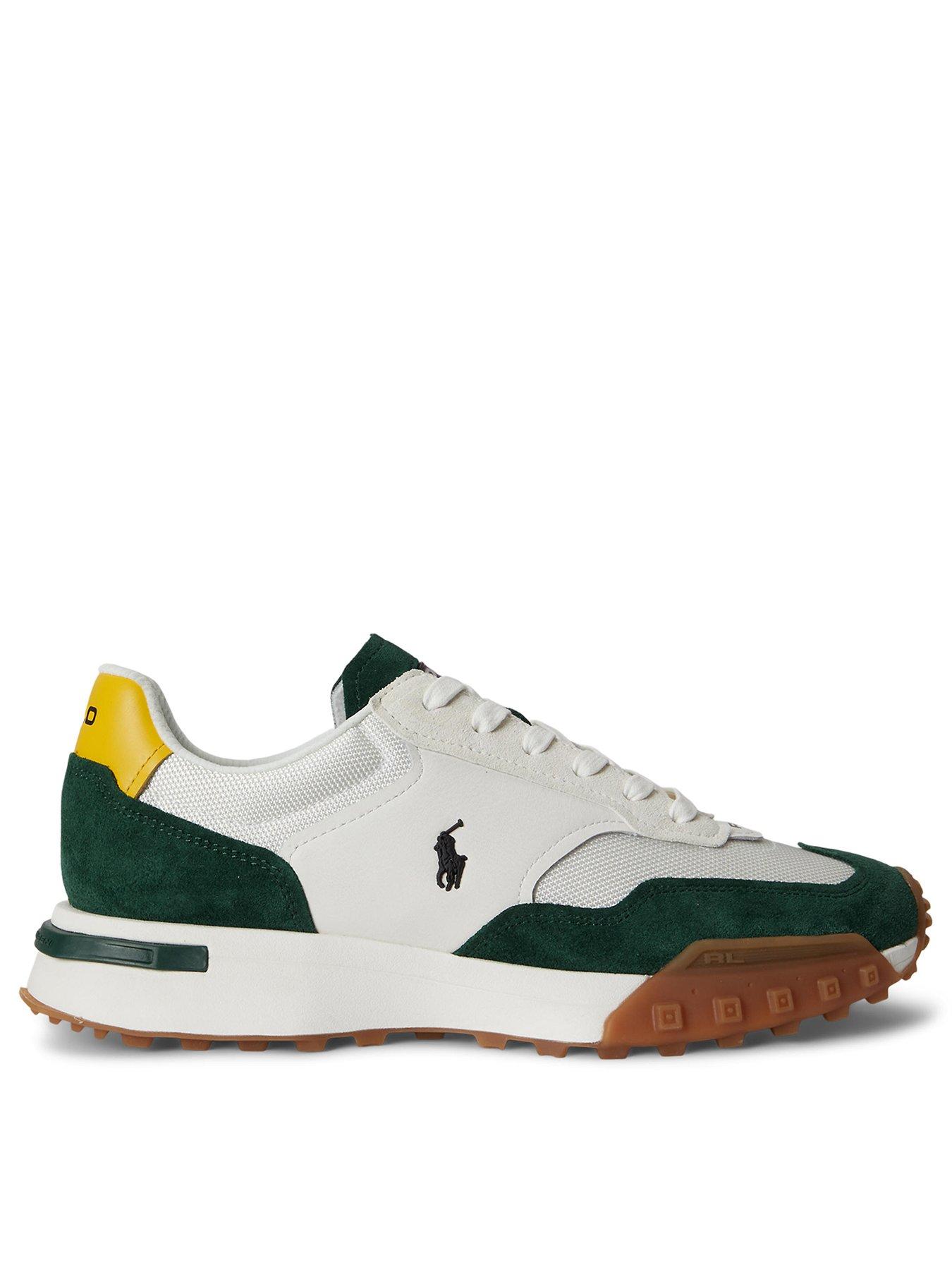 Image 1 of 4 of Polo Ralph Lauren Eldridge Leather/Suede Sneakers - White