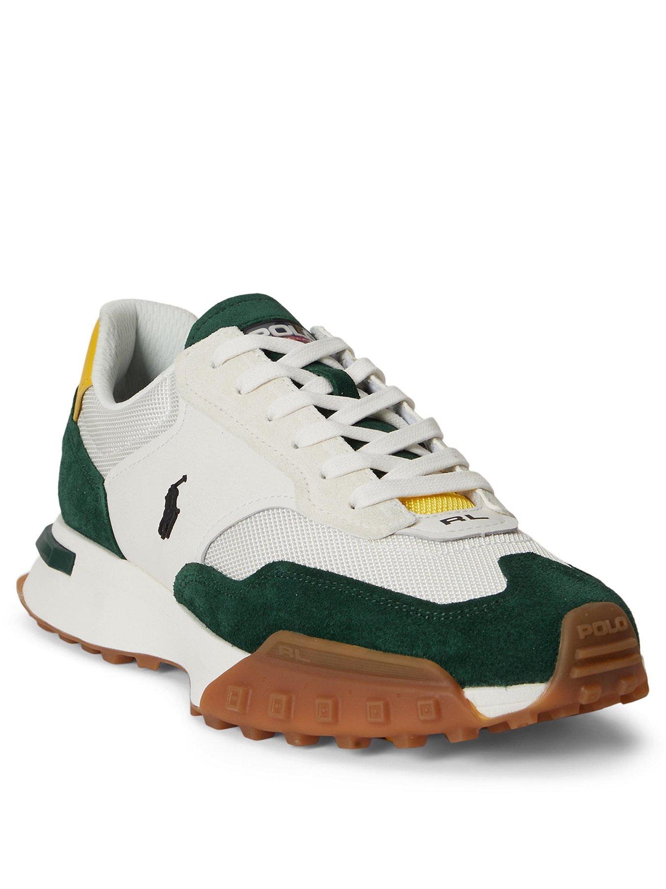 Image 2 of 4 of Polo Ralph Lauren Eldridge Leather/Suede Sneakers - White