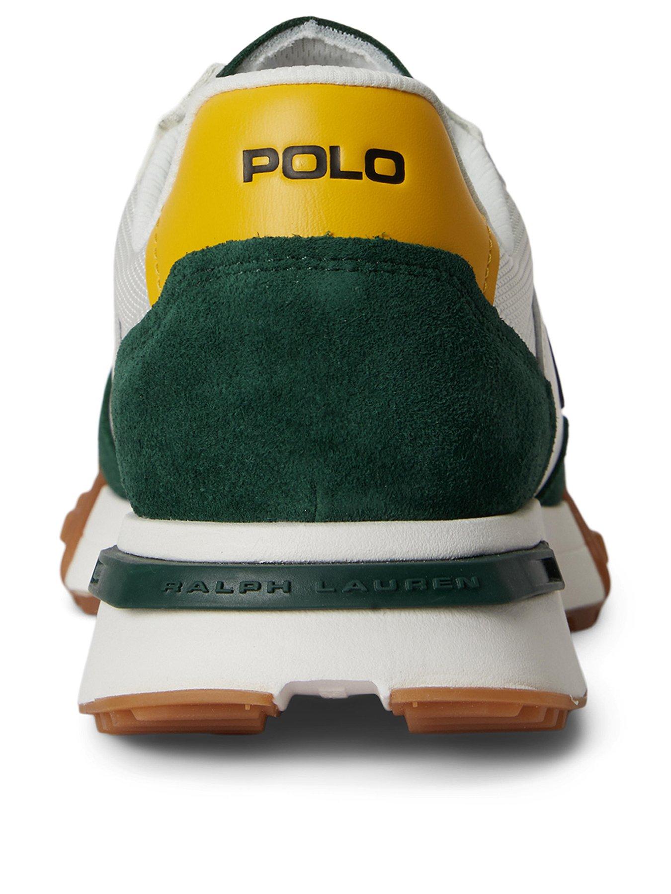 Image 3 of 4 of Polo Ralph Lauren Eldridge Leather/Suede Sneakers - White