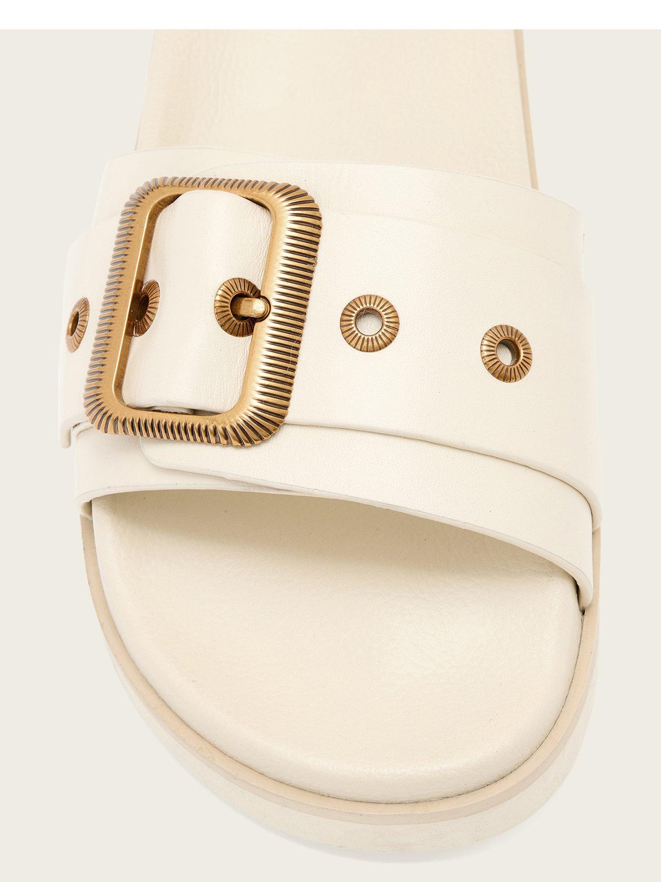 Image 4 of 6 of AllSaints Ellie Western Slider - White