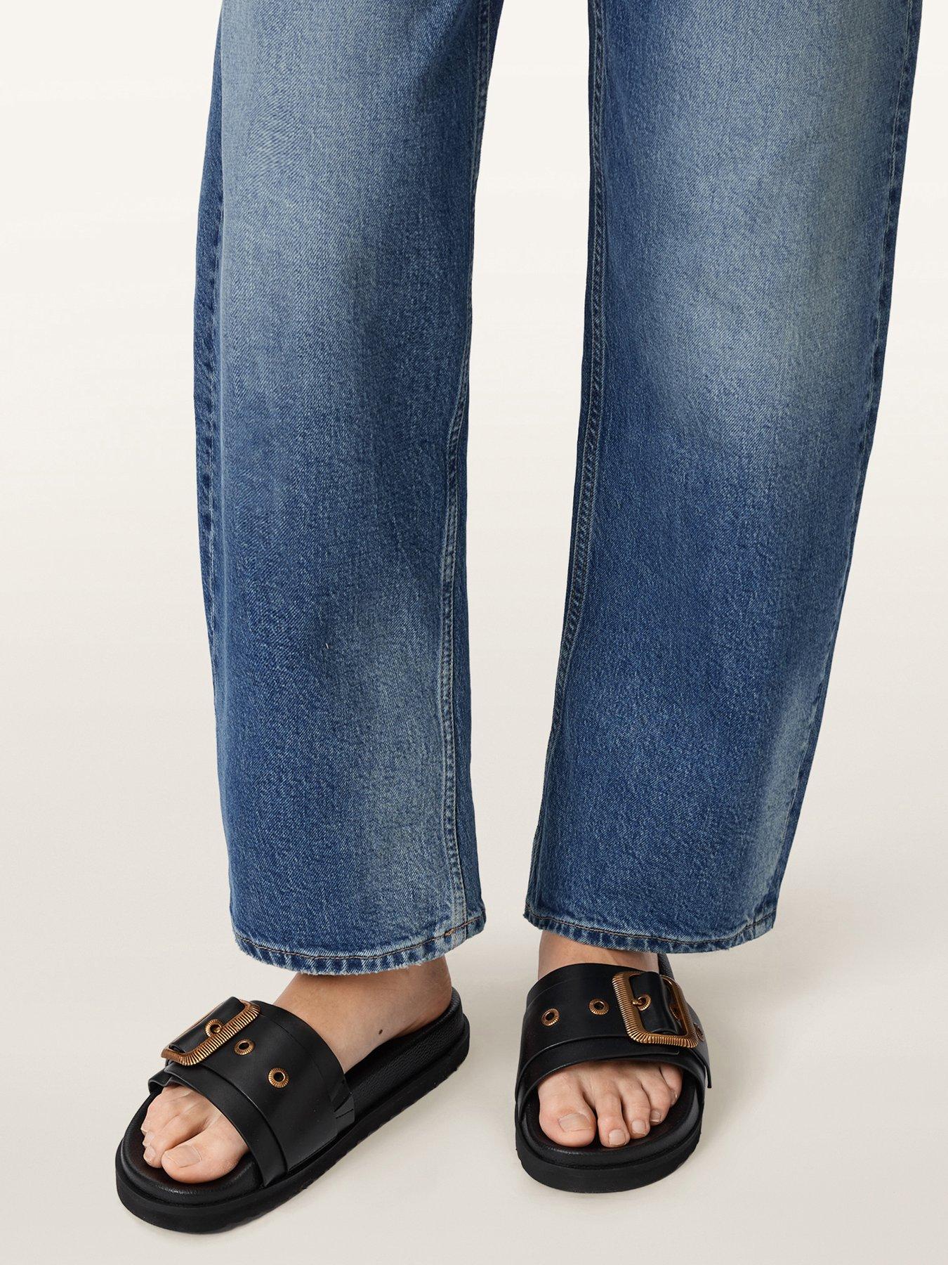 Image 6 of 6 of AllSaints Ellie Western Slider - White