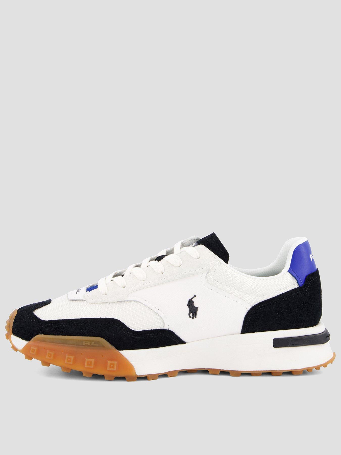 Image 1 of 7 of Polo Ralph Lauren Eldridge Leather/Suede Sneakers - White