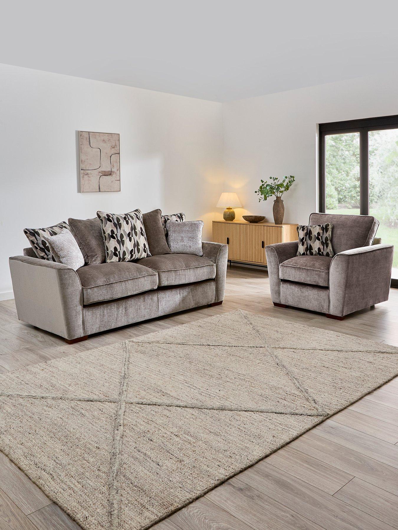 The Very Collection Clover 3 Seater Scatterback Sofa + Chair