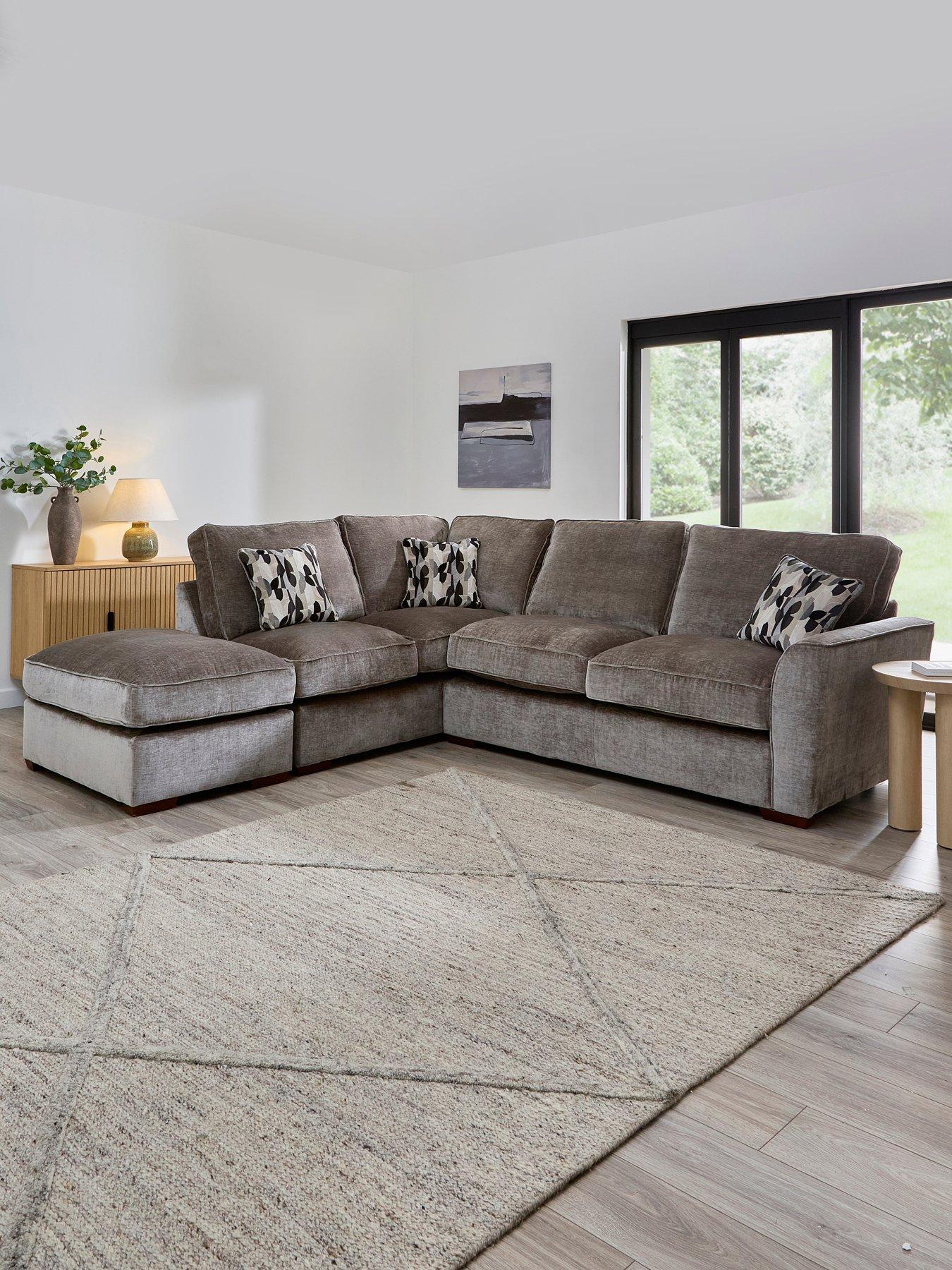 The Very Collection Clover Left Hand Corner Chaise With Footstool