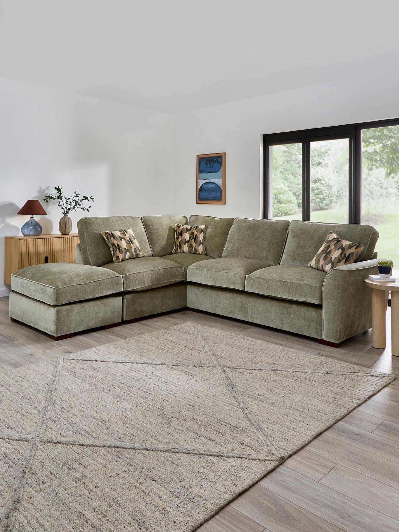 The Very Collection Clover Left Hand Corner Chaise With Footstool