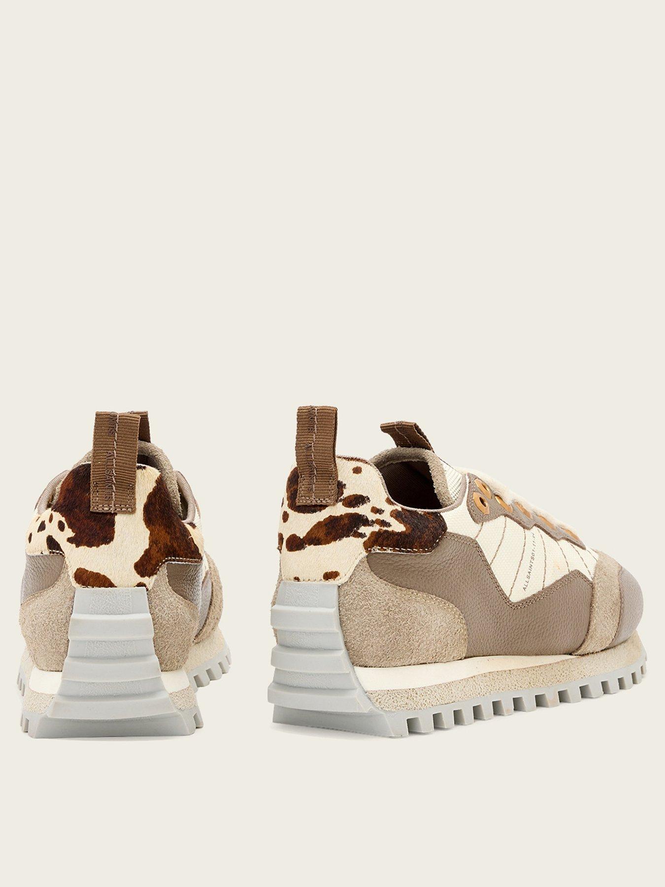 Image 3 of 5 of AllSaints Nevis Suede Trainers - Brown