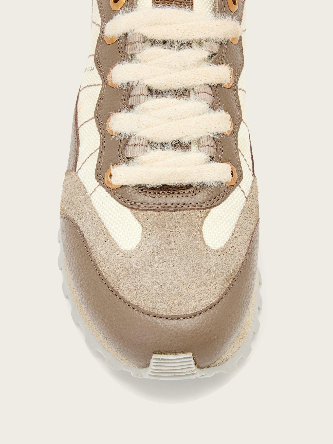 Image 4 of 5 of AllSaints Nevis Suede Trainers - Brown