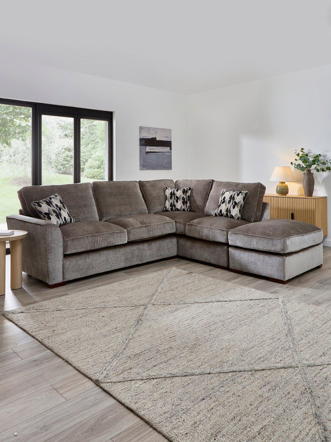 The Very Collection Clover Right Hand Corner Chaise With Footstool