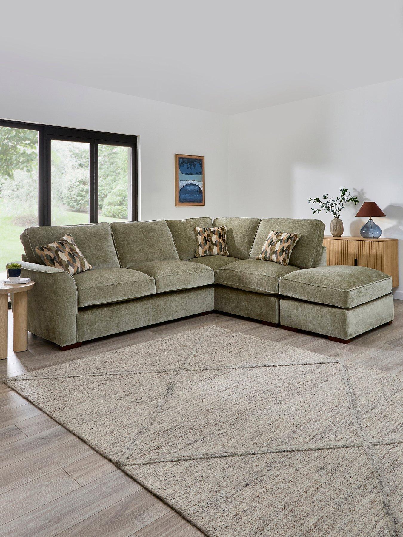 The Very Collection Clover Right Hand Corner Chaise With Footstool