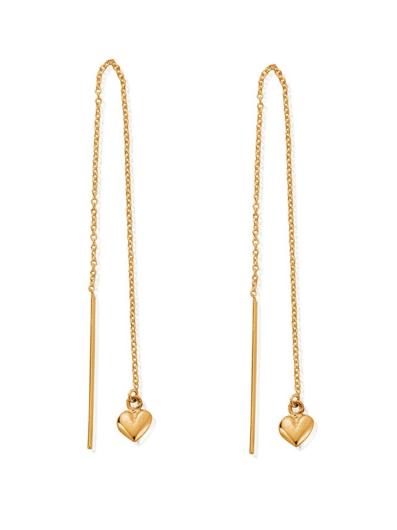 chlobo-gold-mini-puffed-heart-pull-through-earringsfront