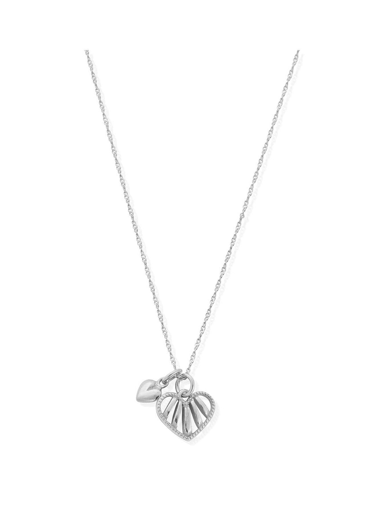Image 1 of 2 of ChloBo TINY TWISTED ROPE CHAIN LOVING HEARTS NECKLACE