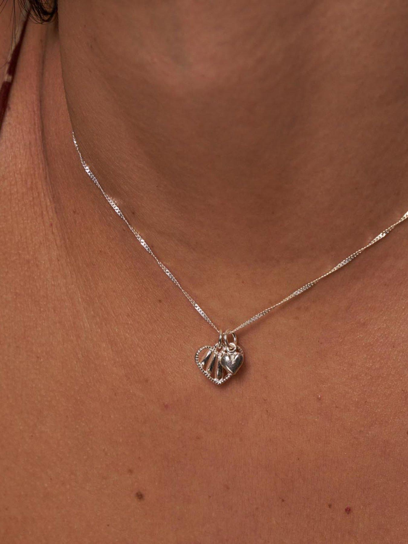 Image 2 of 2 of ChloBo TINY TWISTED ROPE CHAIN LOVING HEARTS NECKLACE