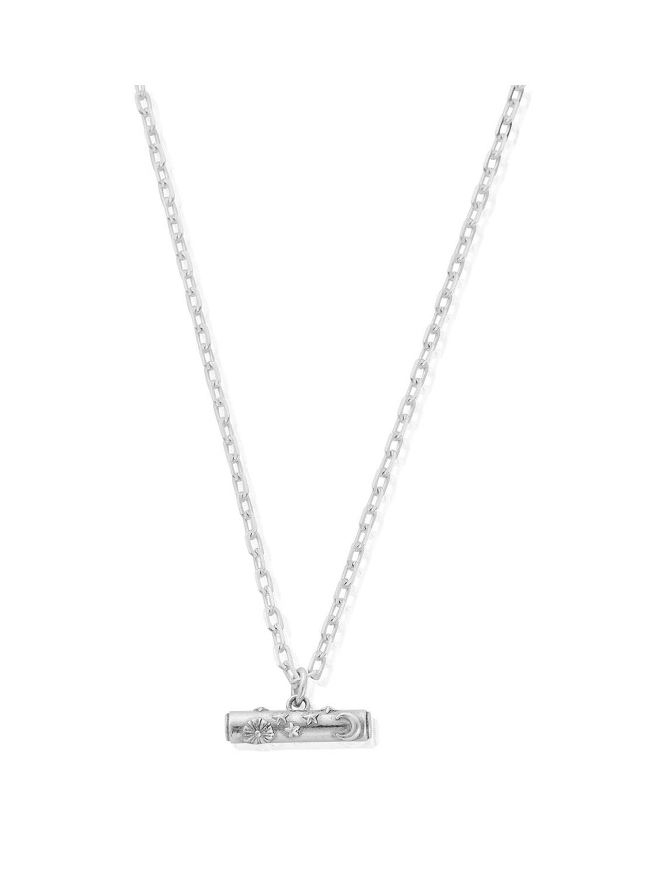 Image 1 of 3 of ChloBo LIGHT ANCHOR CHAIN SOLSTICE T-BAR NECKLACE