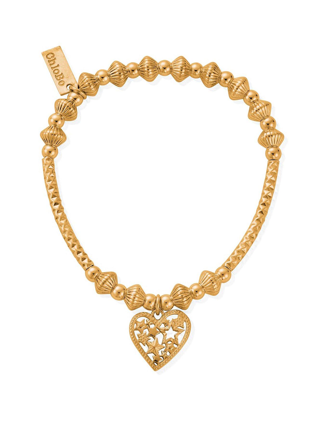 chlobo-gold-pattern-noodle-disc-starry-heart-braceletfront