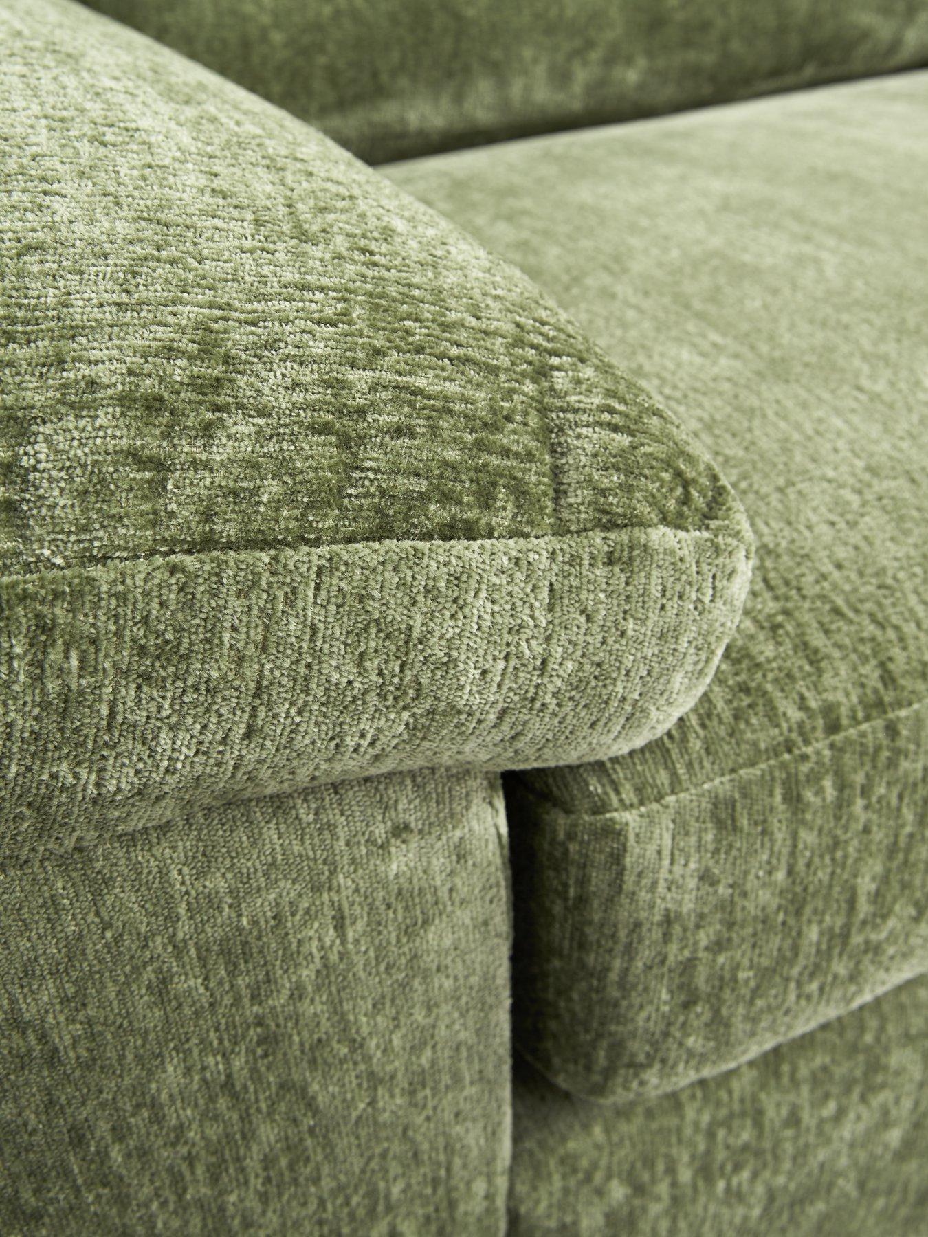 Image 4 of 6 of The Very Collection Salerno 3 Seater + Chair - Green
