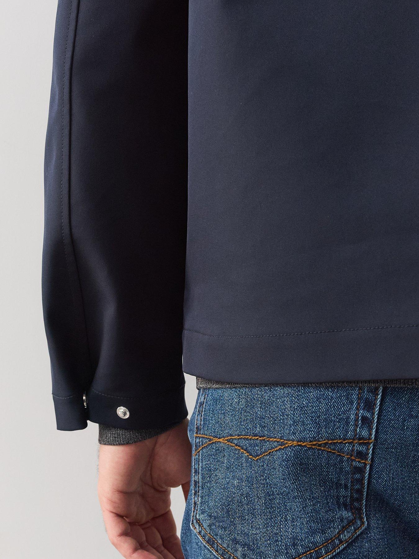 Image 6 of 7 of The Very Collection Short Collared Jacket With Check Lining - Navy