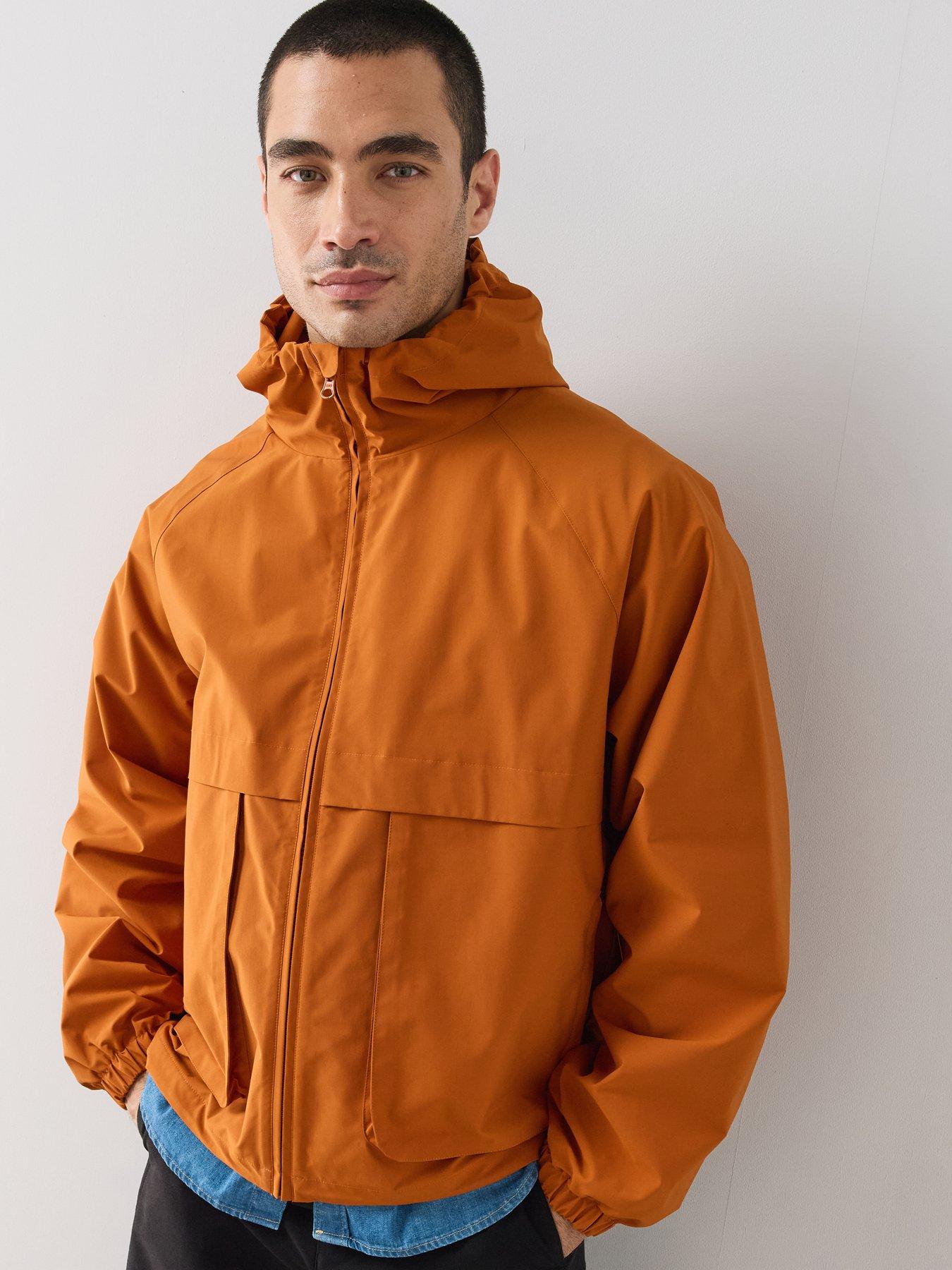 The Very Collection Showerproof Hooded Pocket Front Jacket - Dark Orange