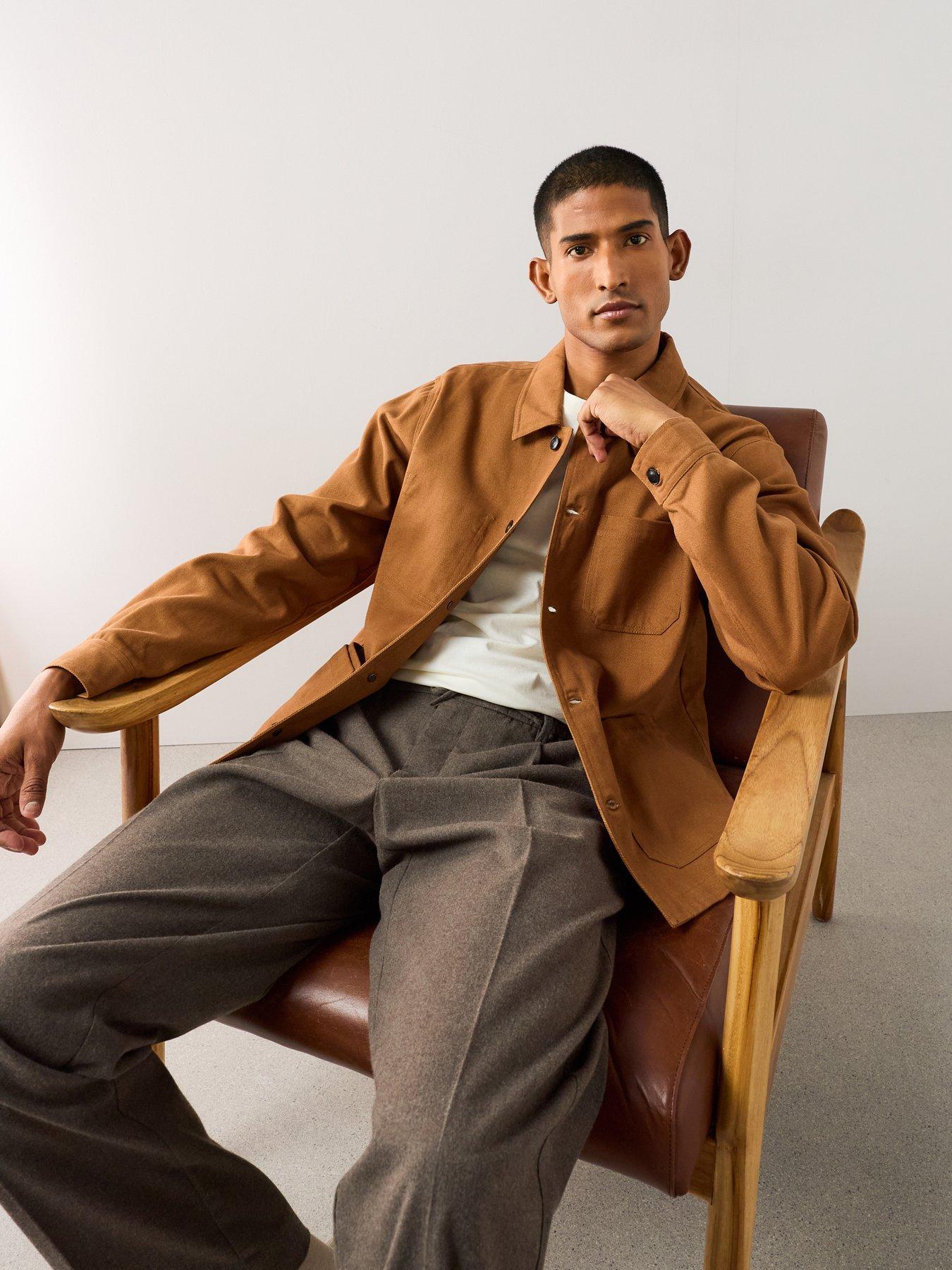 Image 4 of 7 of The Very Collection Twill Chore Jacket - Rust
