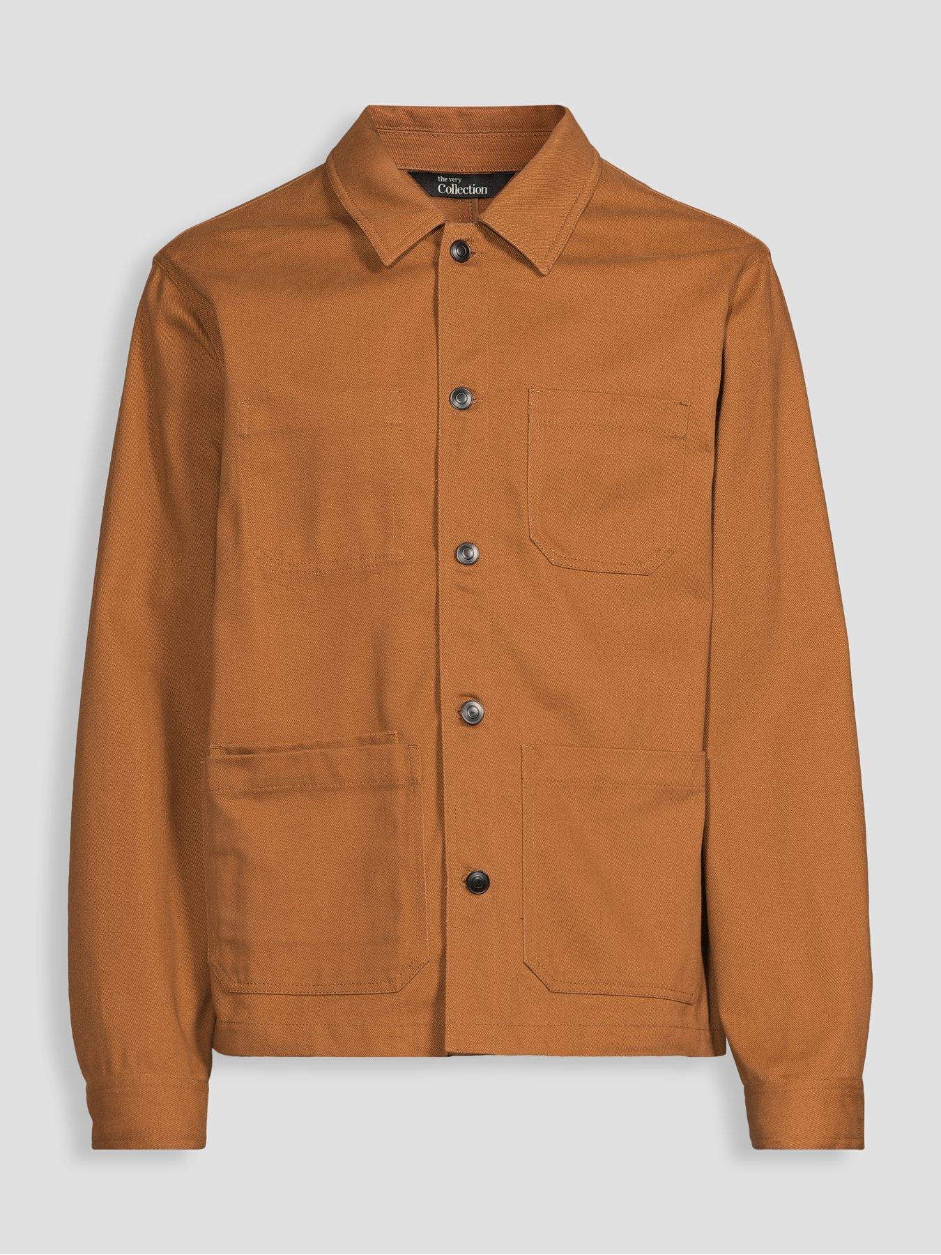 Image 7 of 7 of The Very Collection Twill Chore Jacket - Rust