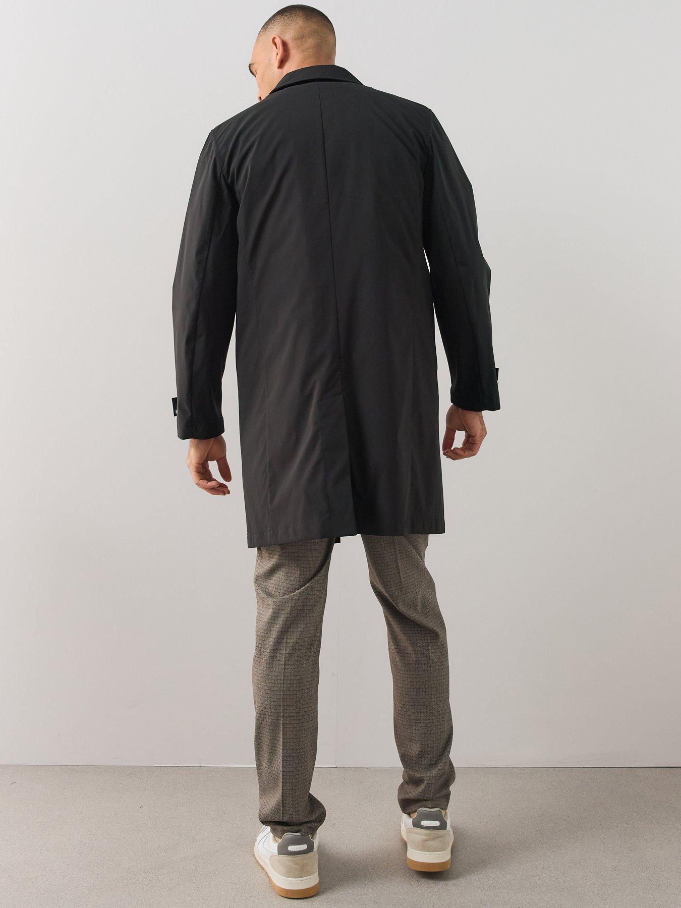 Image 2 of 7 of The Very Collection Padded Mac Jacket With Removeable Interlining - Black