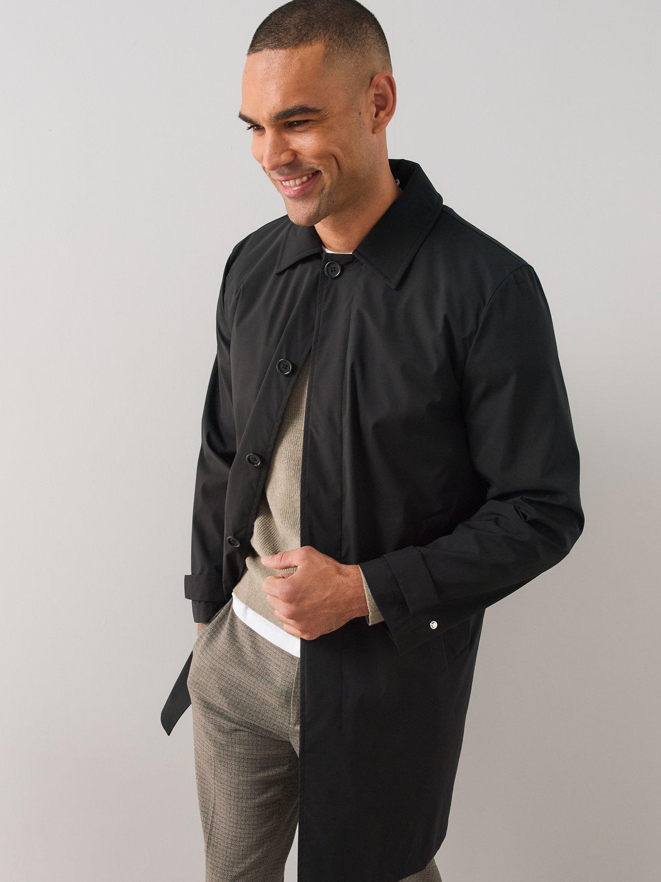 Image 5 of 7 of The Very Collection Padded Mac Jacket With Removeable Interlining - Black