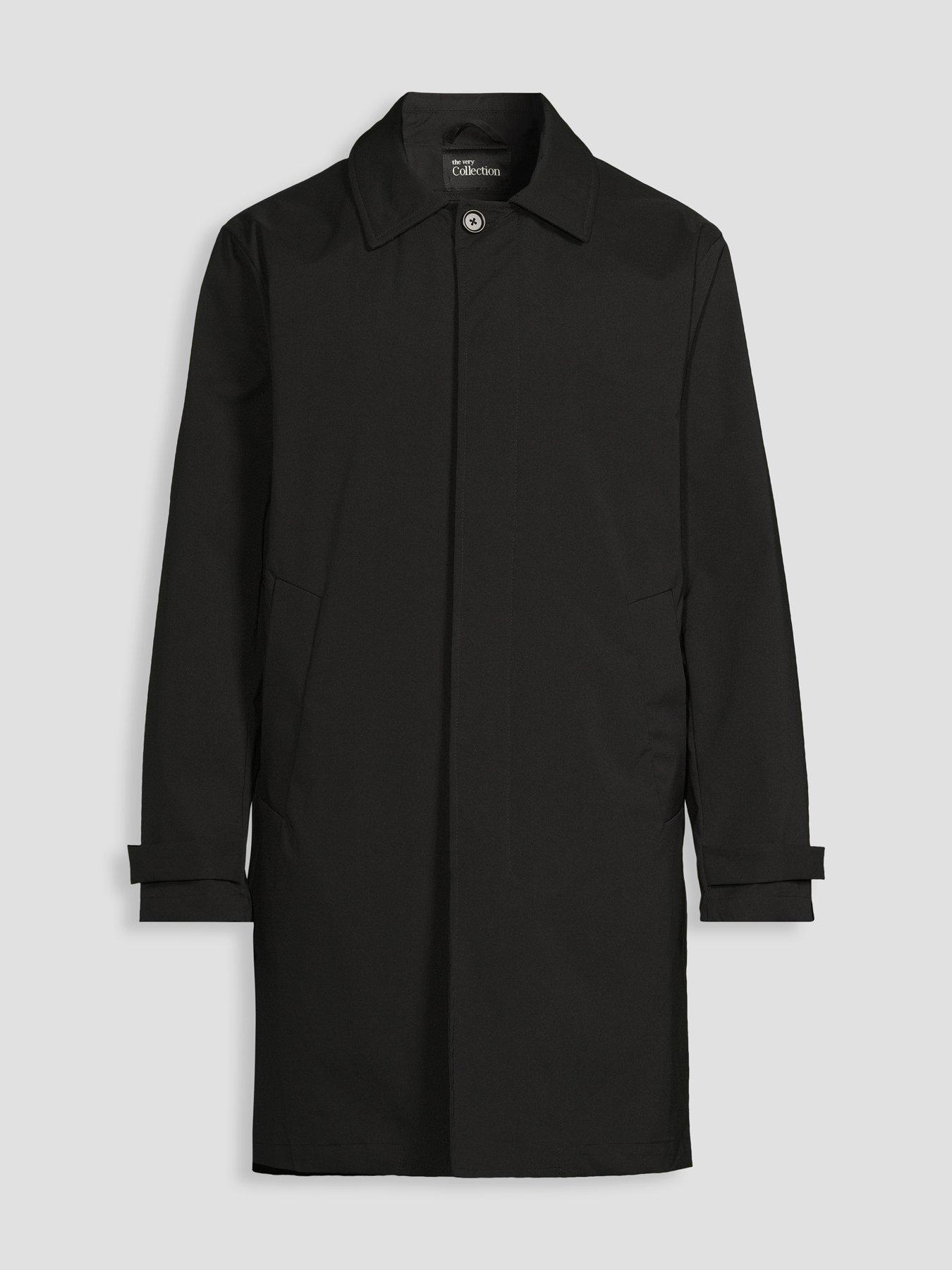 Image 7 of 7 of The Very Collection Padded Mac Jacket With Removeable Interlining - Black