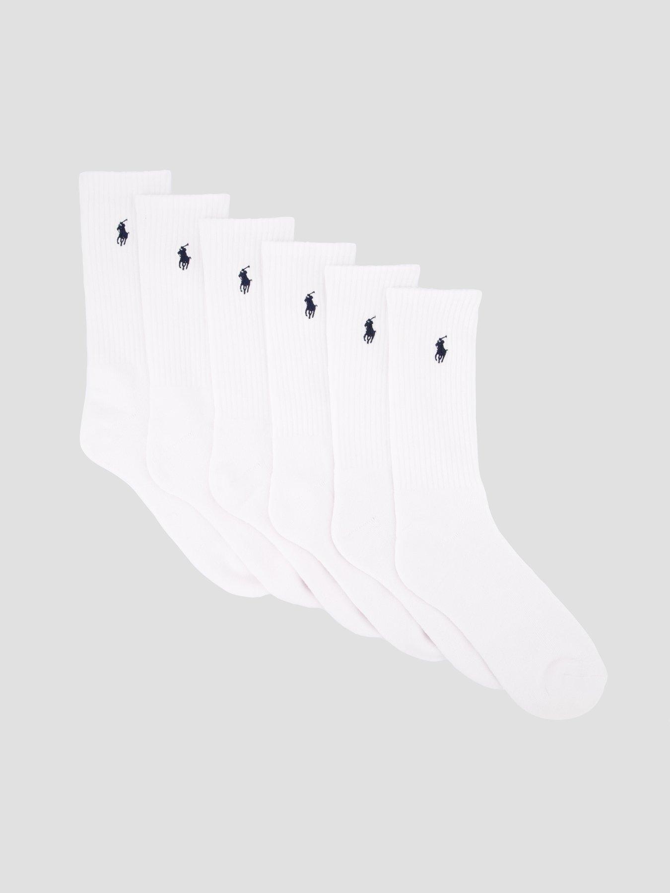 Polo Ralph Lauren Polo Ralph Lauren 6 Pack Logo Sports Ankle Socks - White
