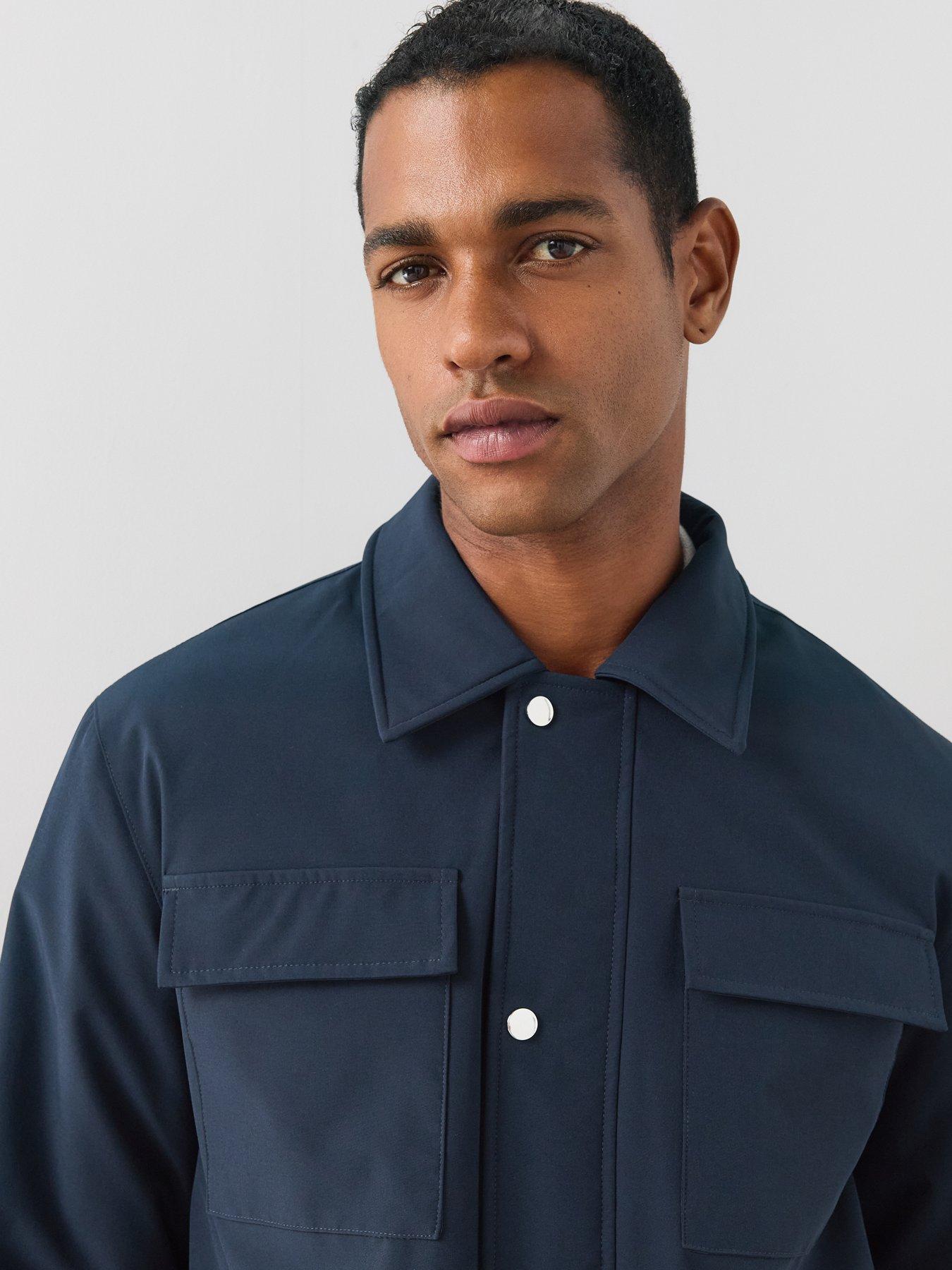 Image 4 of 7 of The Very Collection Full Pocket Padded Jacket - Navy