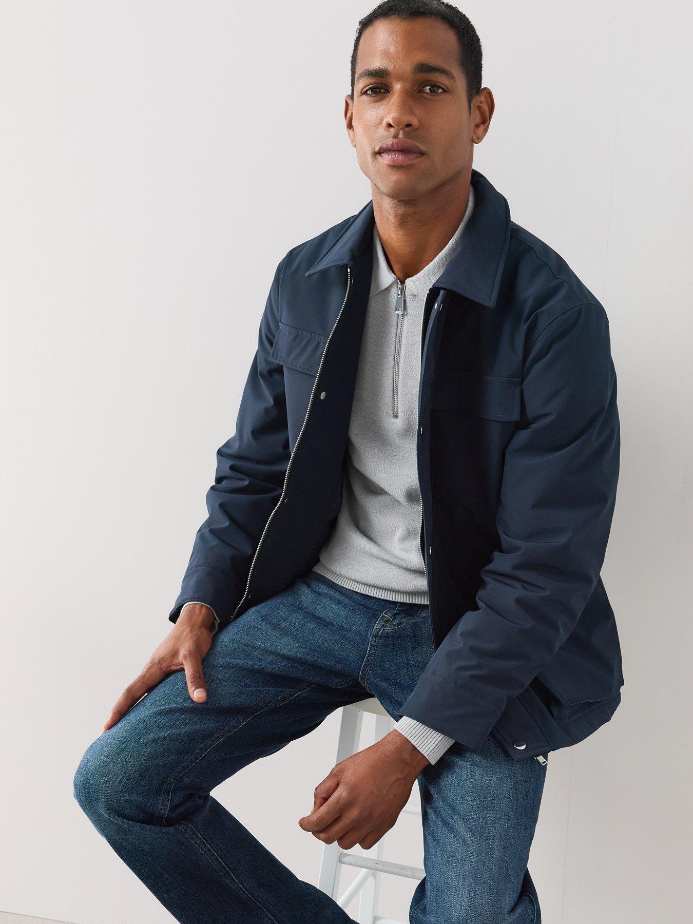 Image 6 of 7 of The Very Collection Full Pocket Padded Jacket - Navy
