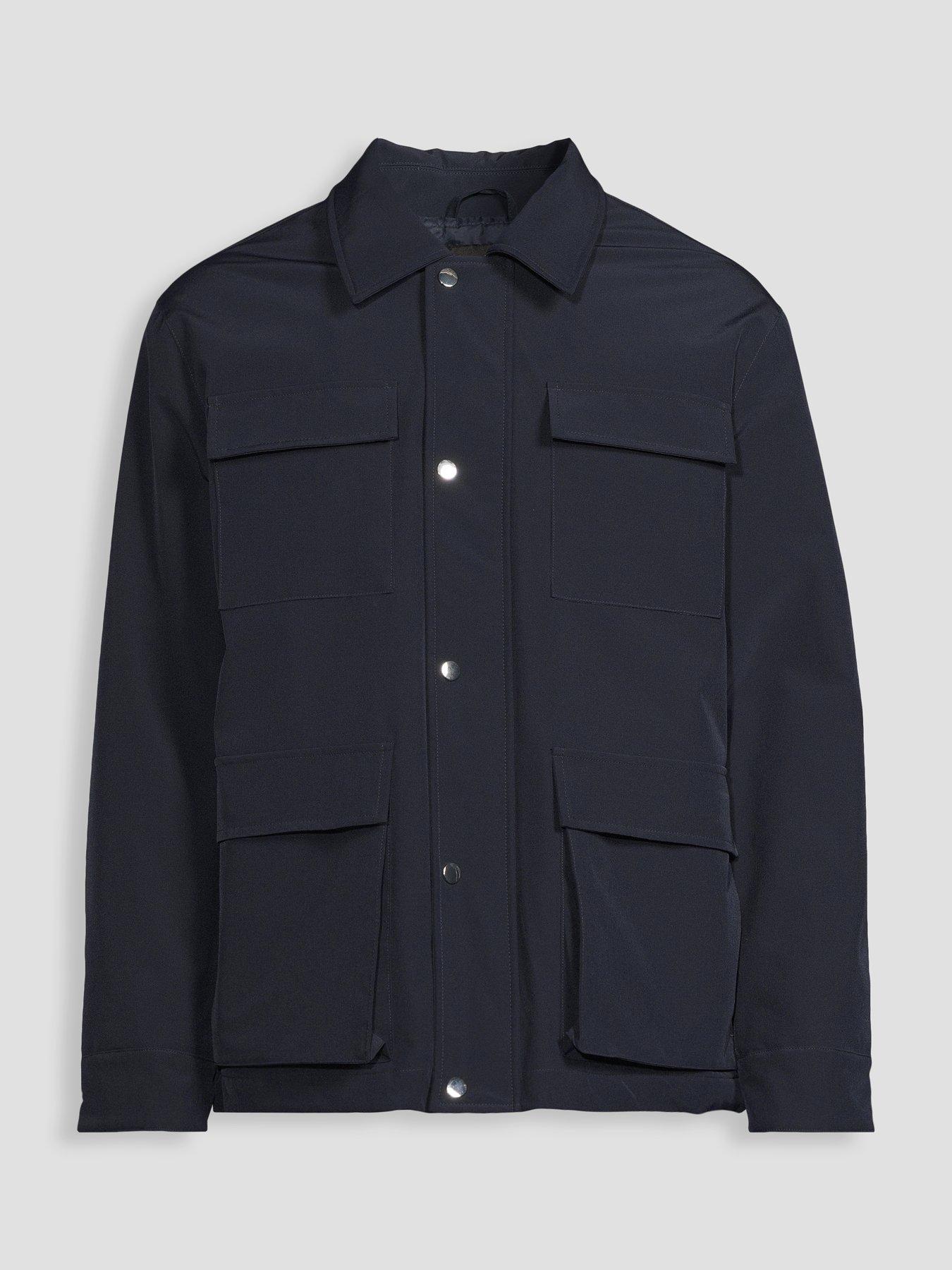 Image 7 of 7 of The Very Collection Full Pocket Padded Jacket - Navy