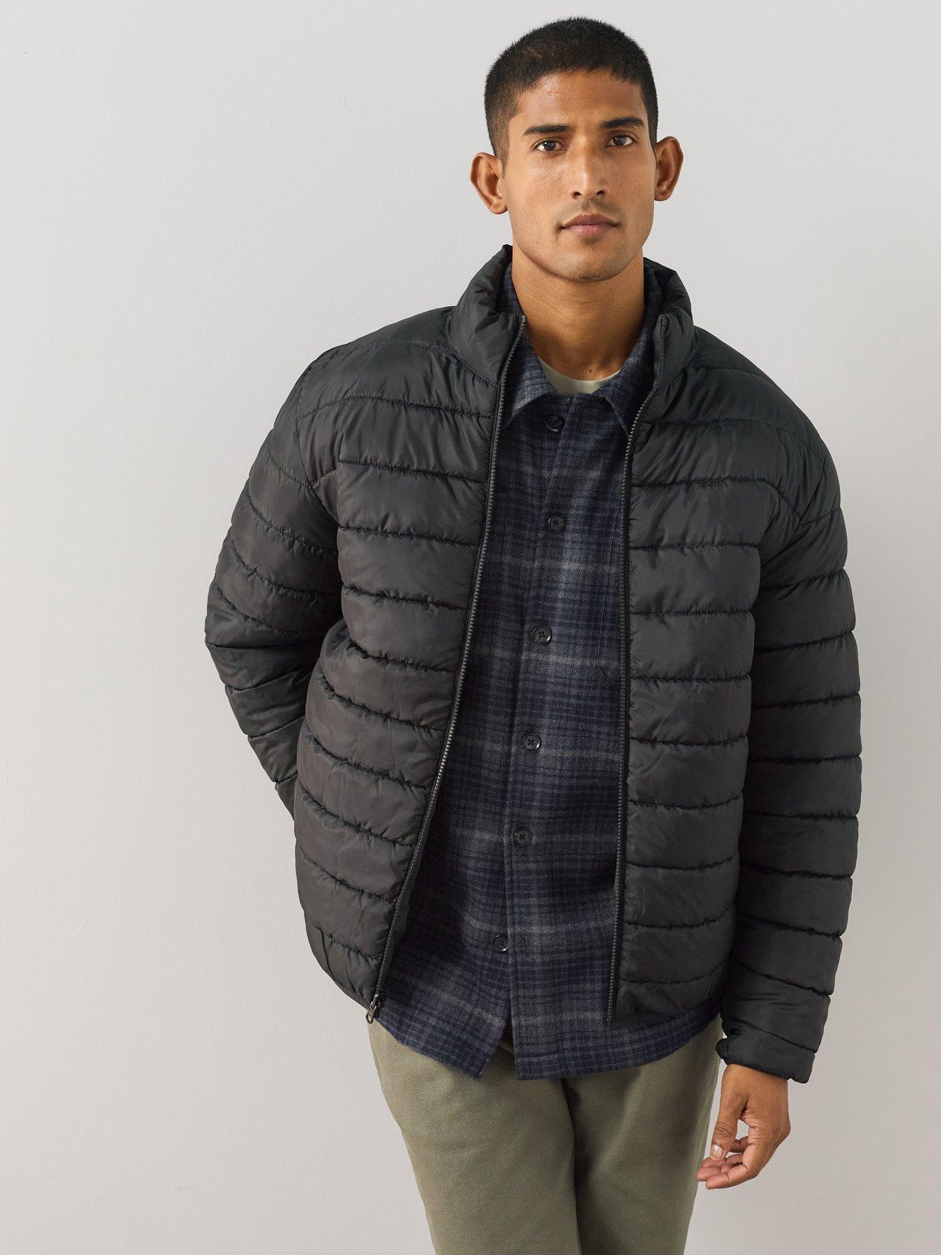 The Very Collection Men's Reversible Shower Resistant Padded Jacket - Black