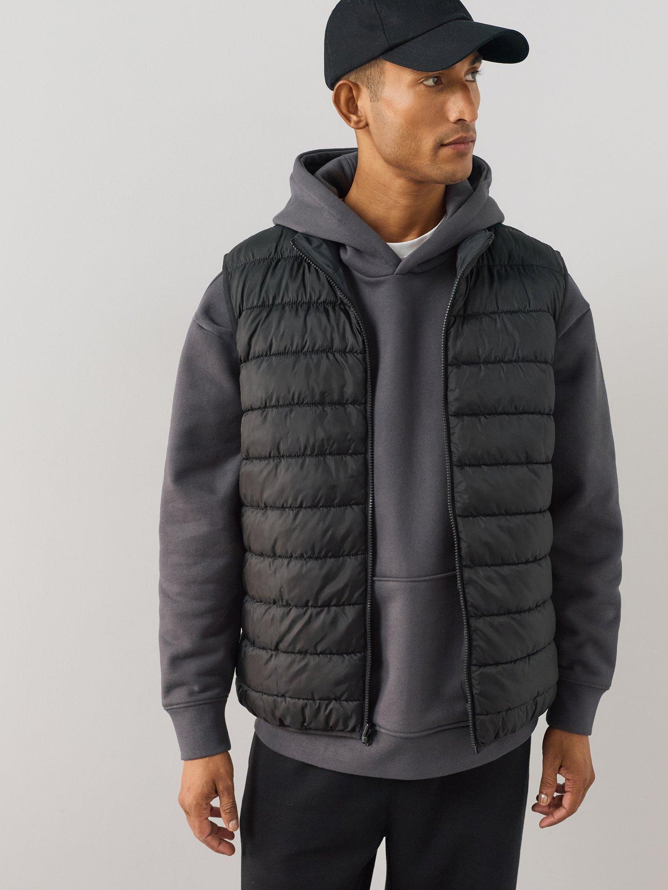 The Very Collection Shower Resistant Reversible Padded Gilet - Black