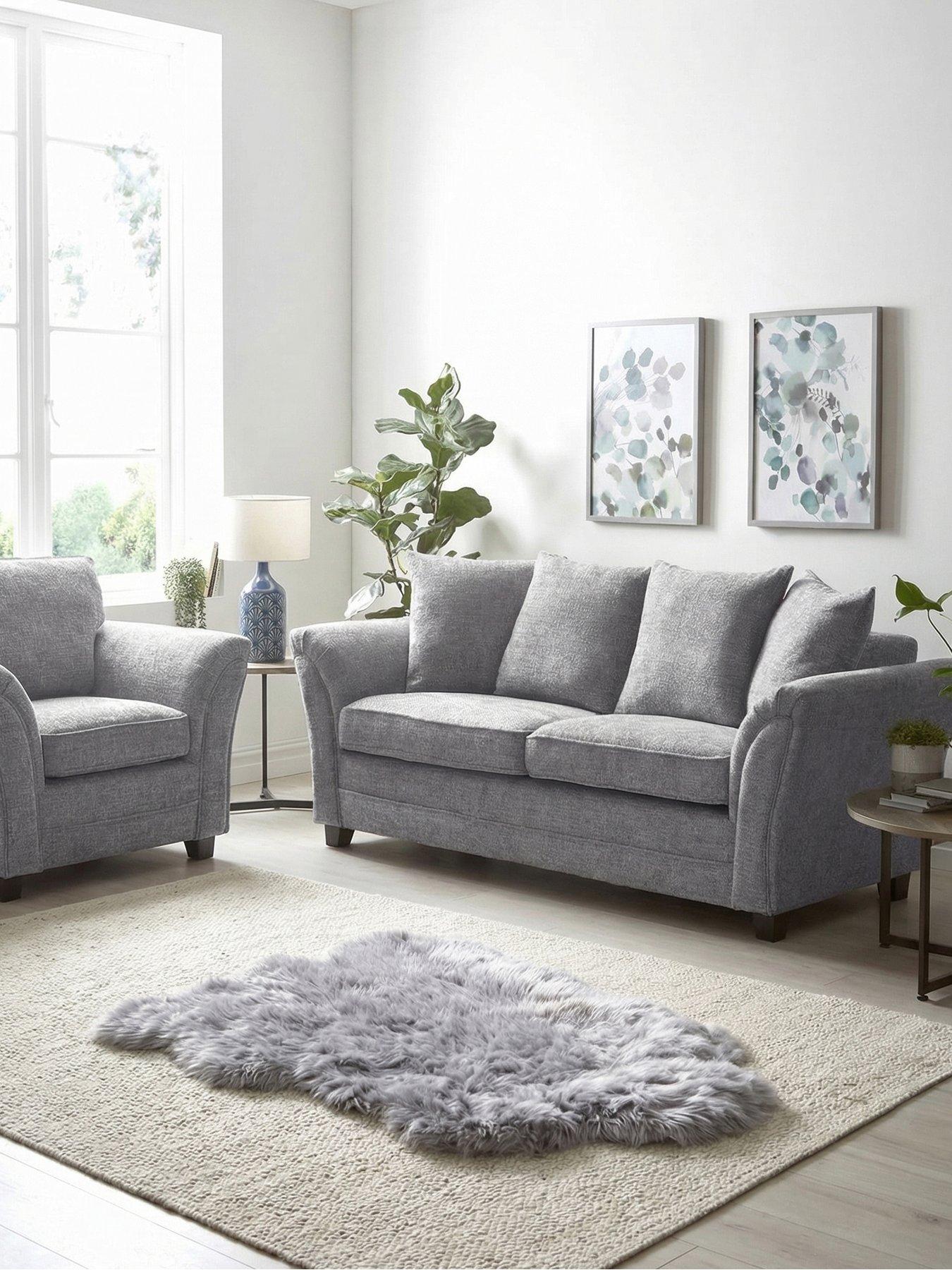 The Very Collection Dury Chunky Weave Scatter 3 + Chair - Grey