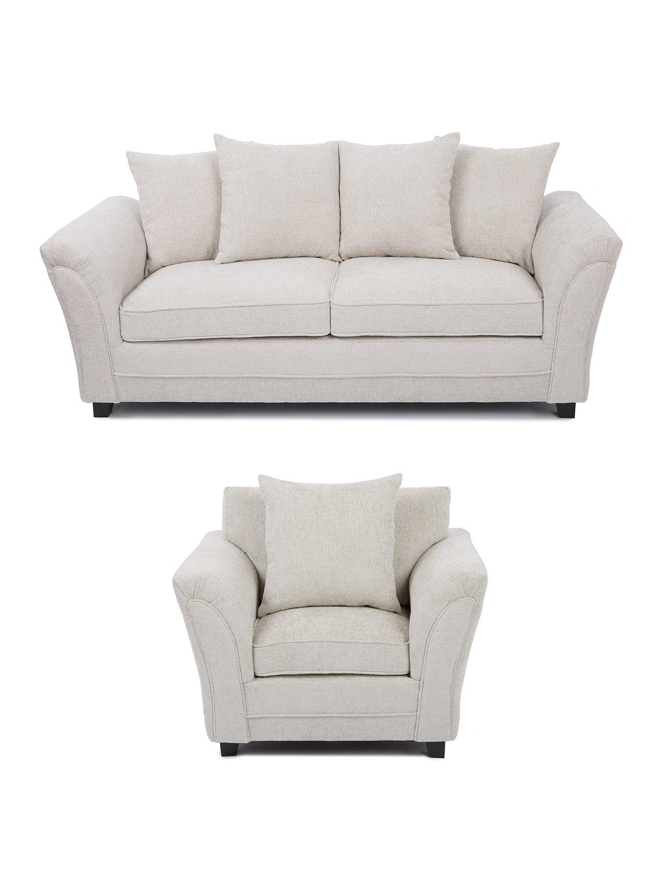 Image 2 of 6 of The Very Collection Dury Chunky Weave Scatter 3 + Chair - Natural