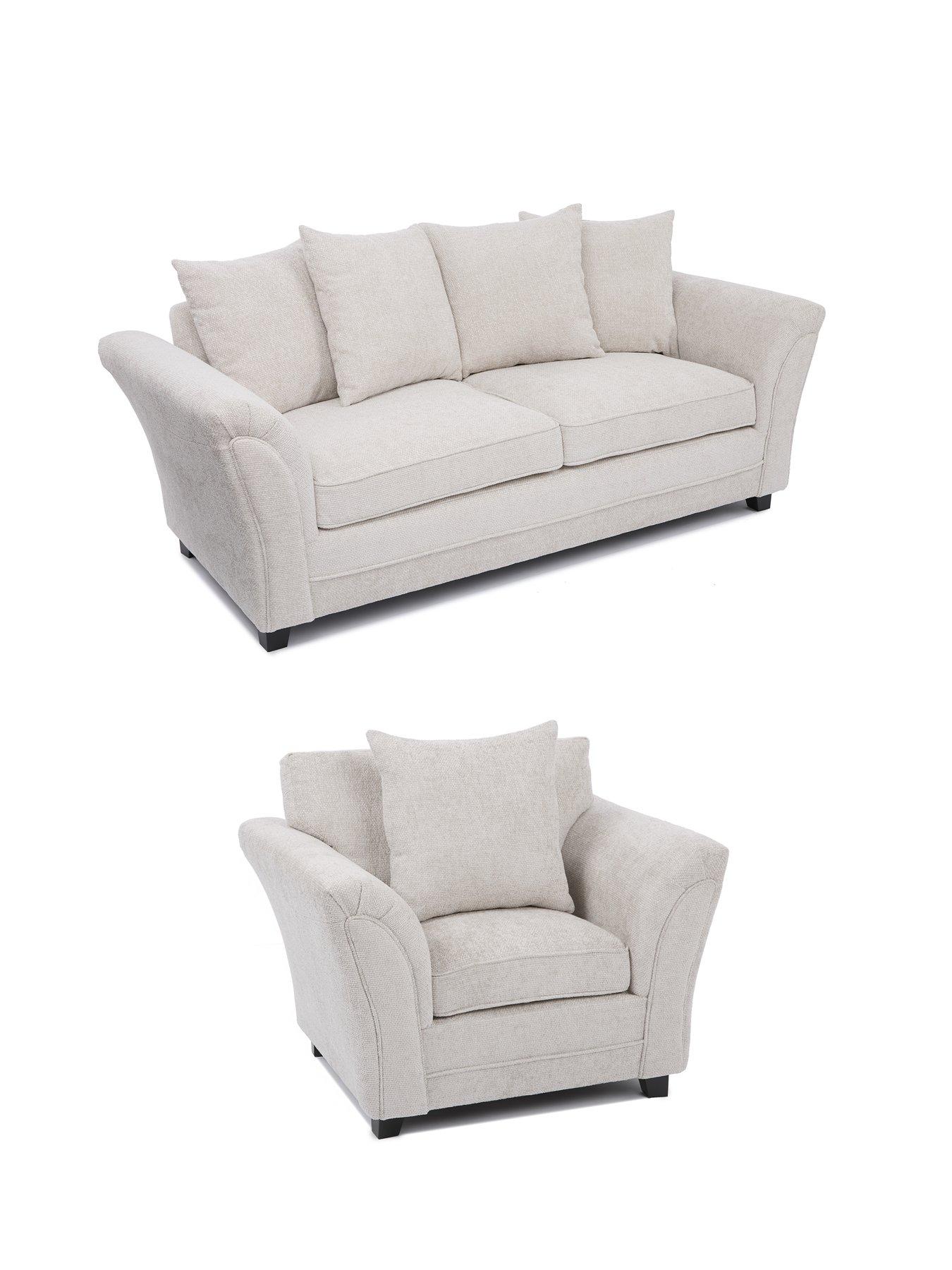 Image 3 of 6 of The Very Collection Dury Chunky Weave Scatter 3 + Chair - Natural