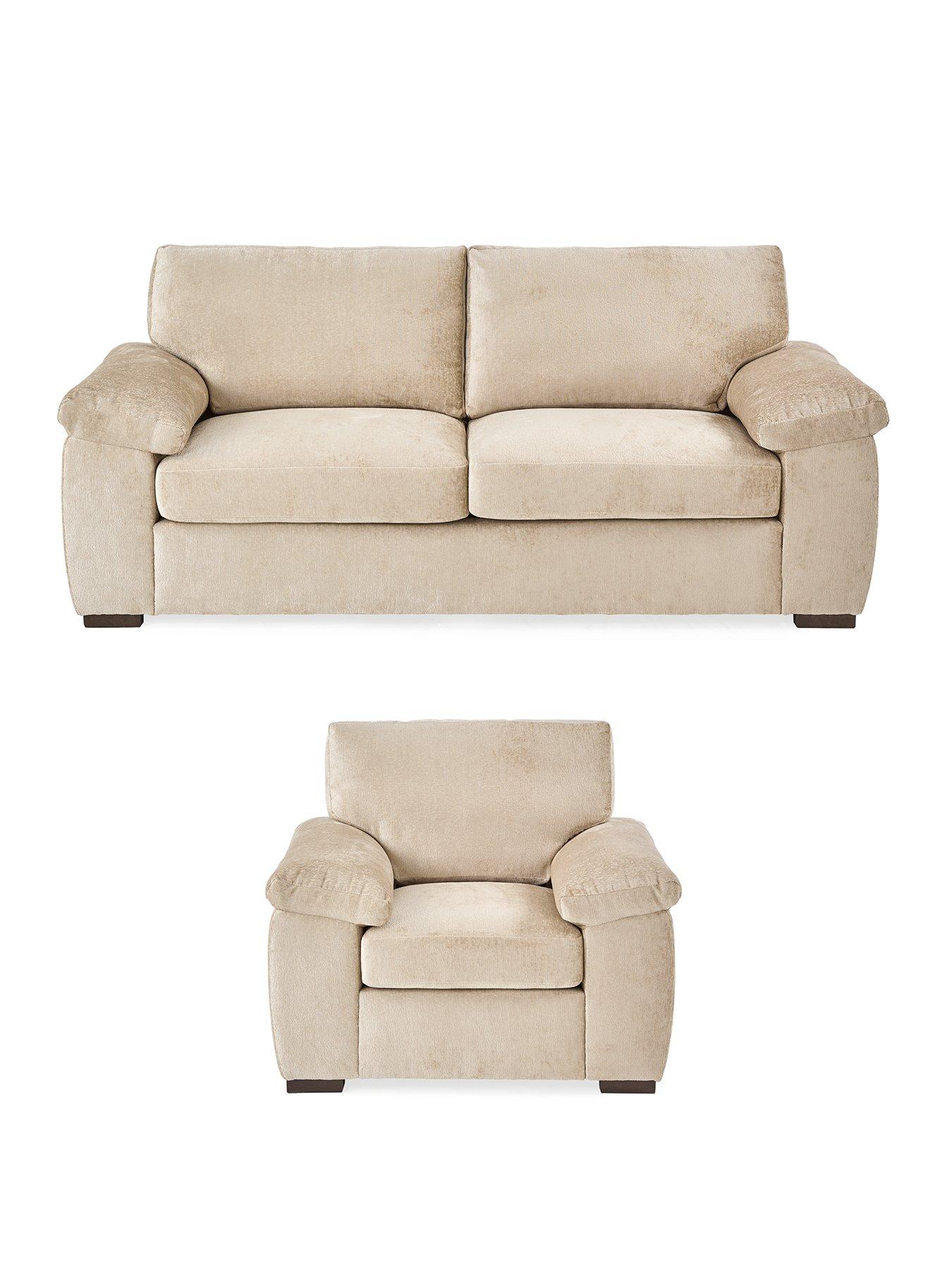 Image 2 of 6 of The Very Collection Salerno 3 Seater + Chair - Natural