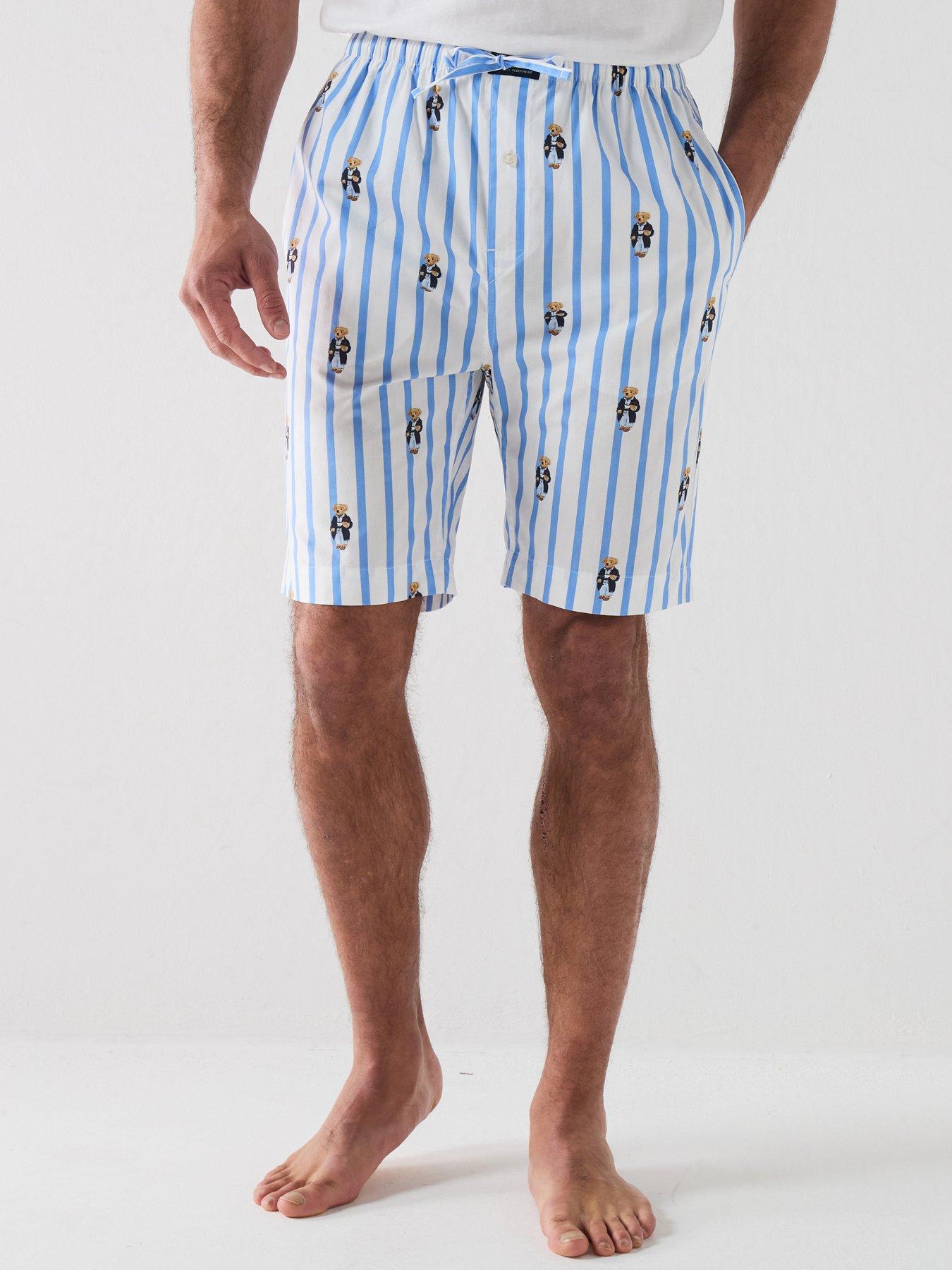 Polo Ralph Lauren Bear Striped Woven Pyjama Bottoms - Blue