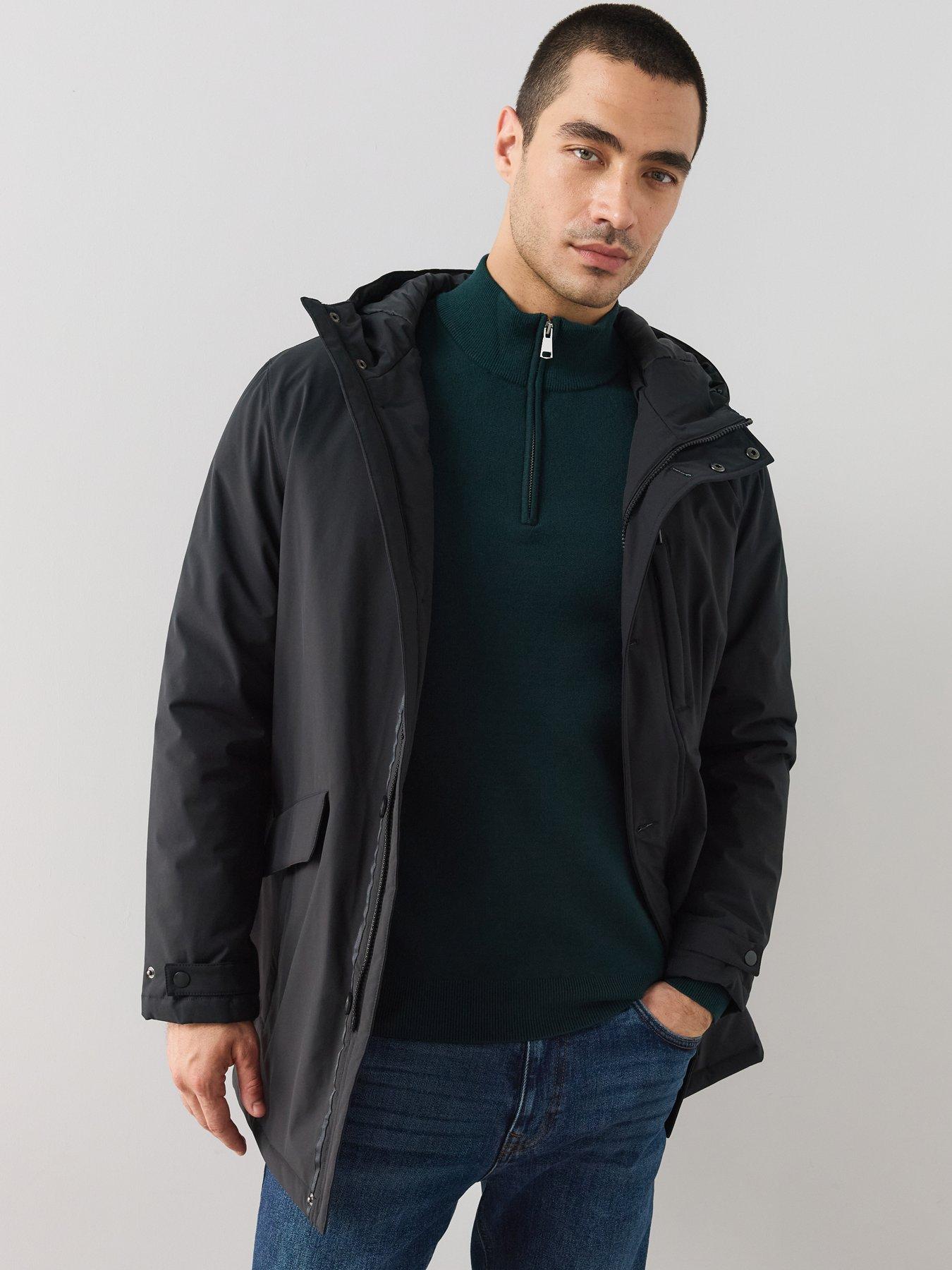 The Very Collection Shower Resistant Hooded Parka - Black