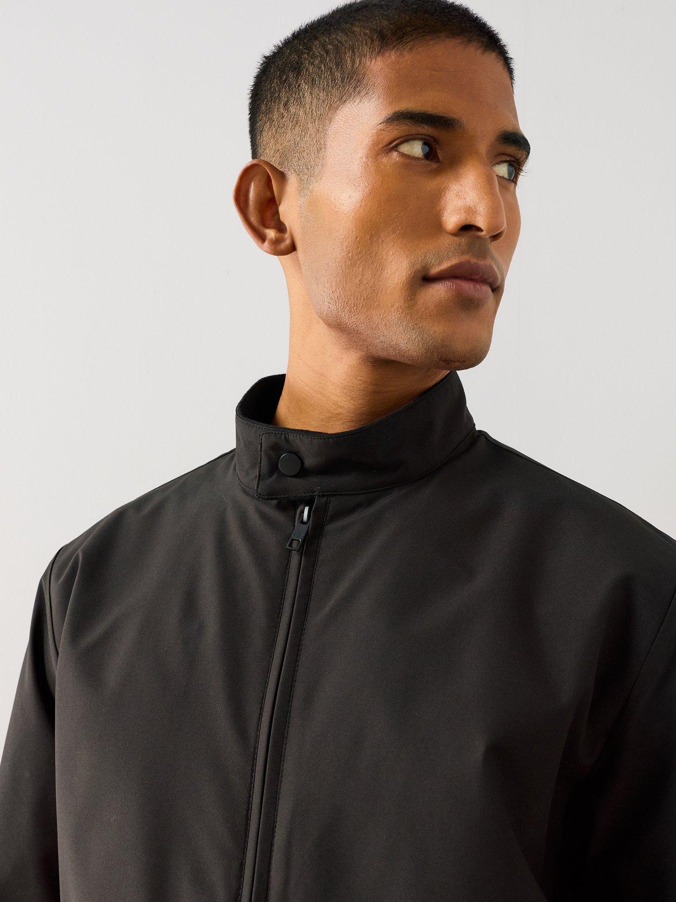 Image 6 of 7 of The Very Collection Essentials Shower Resistant Harrington Jacket - Black