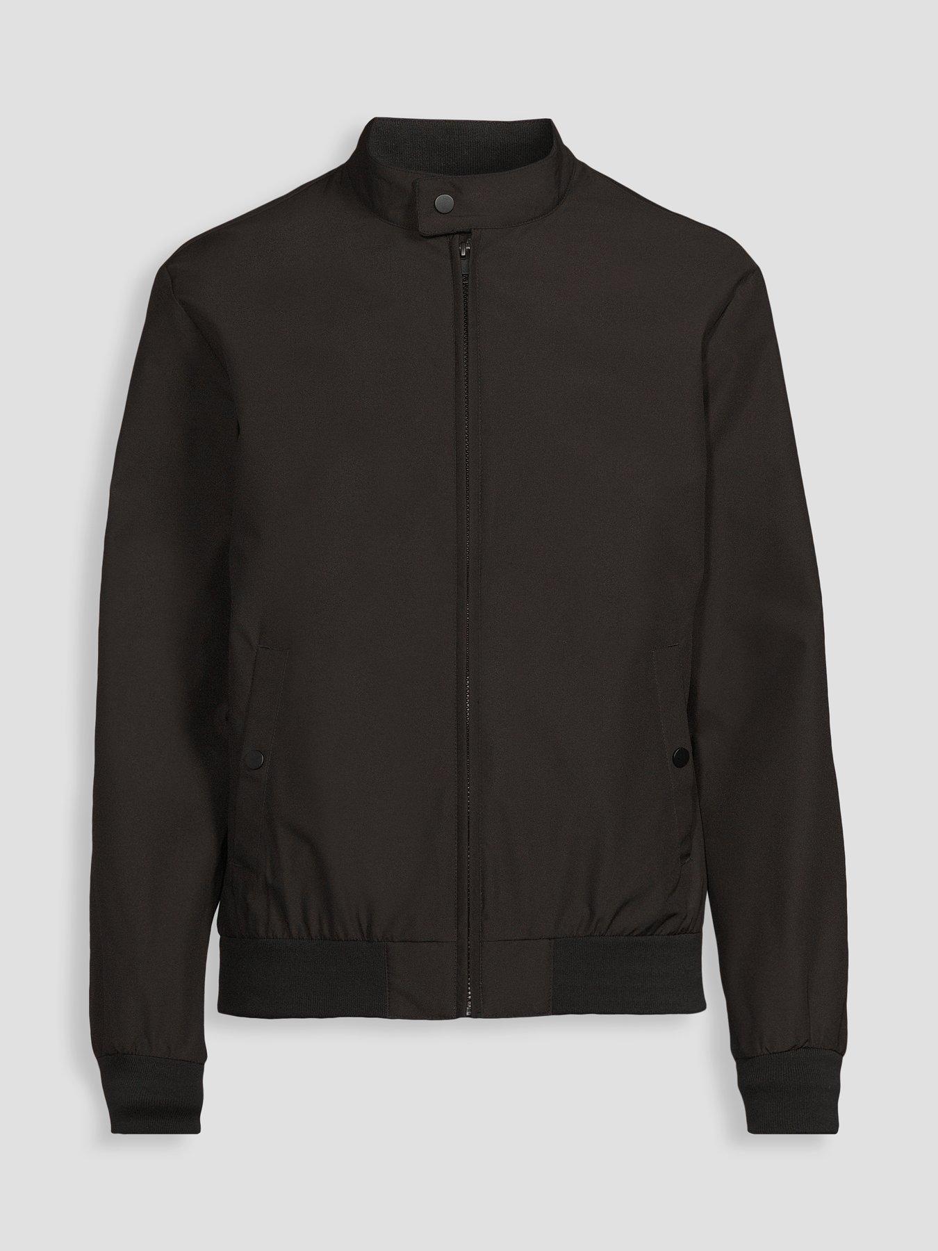 Image 7 of 7 of The Very Collection Essentials Shower Resistant Harrington Jacket - Black