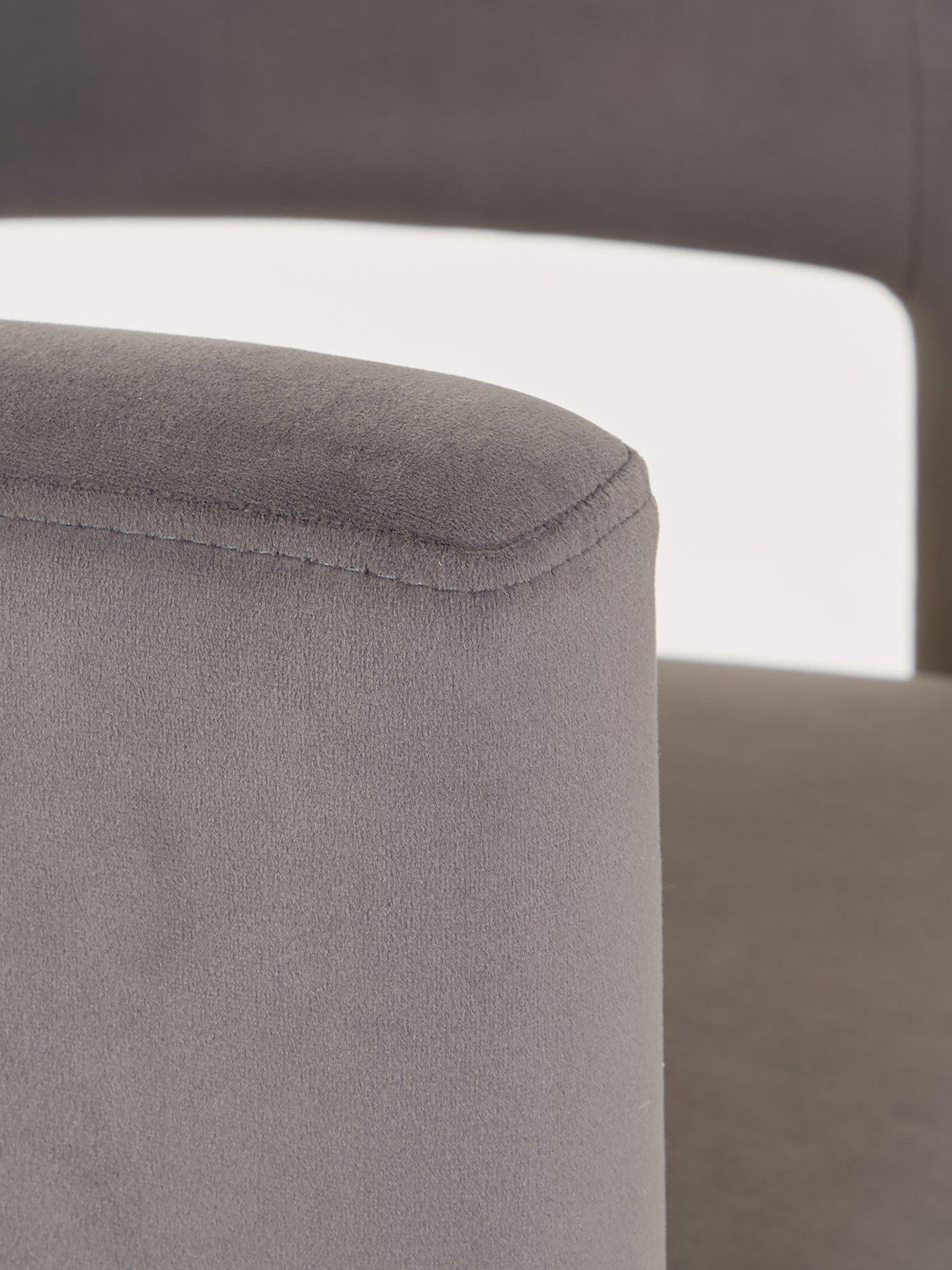 Image 7 of 7 of The Very Collection Chopstick 120cm Brass Dining Table & 4 Nell Grey Dining Chairs