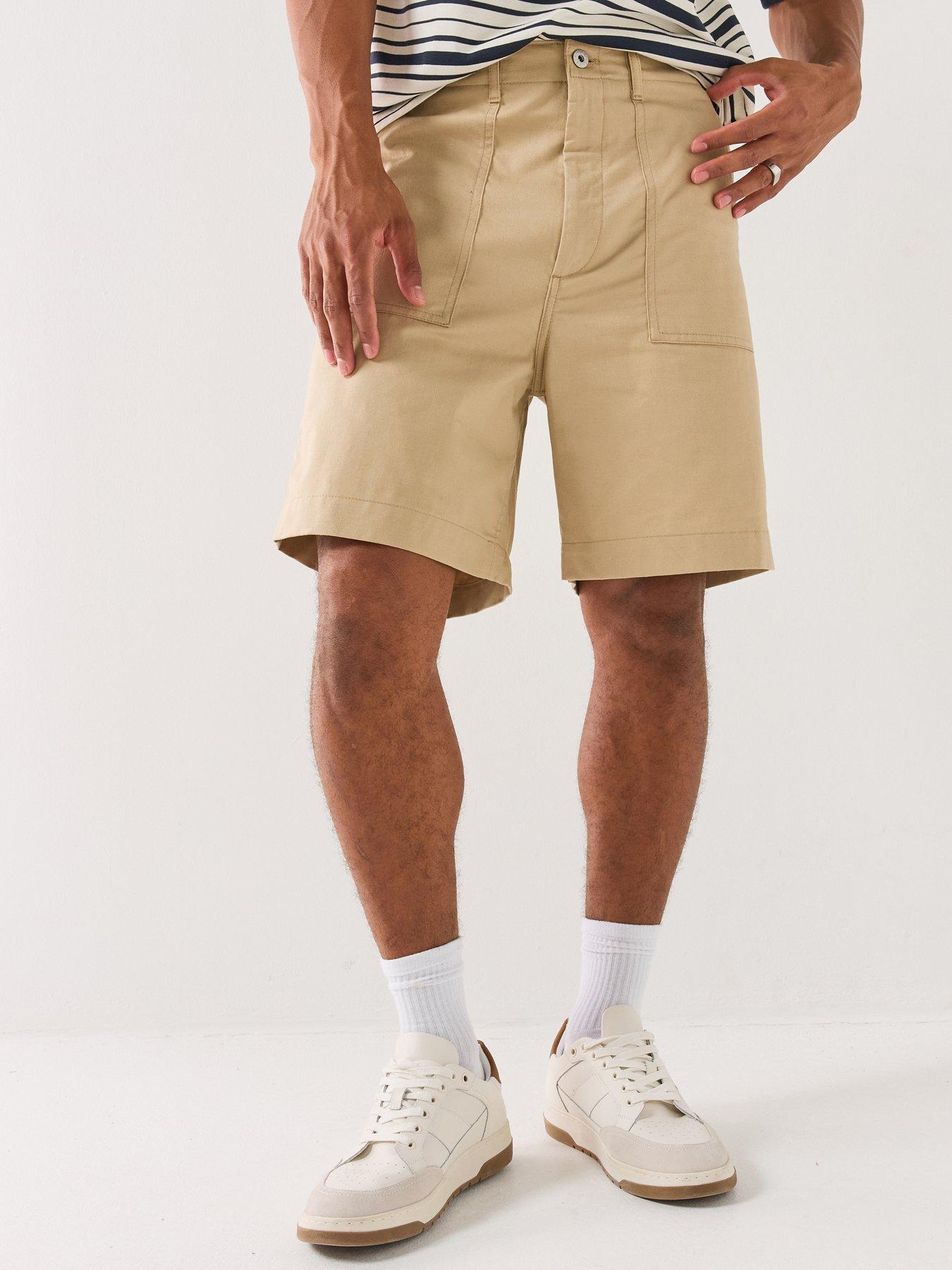 HUGO Hugo Blue Gutwin Carpenter Shorts - Beige